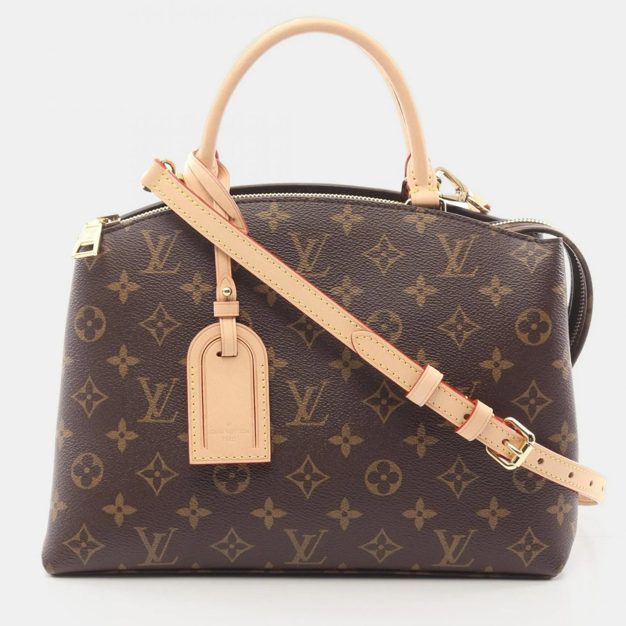 

Louis Vuitton Petit Pale Pm Handbag Coated Canvas Leather Monogram Brown