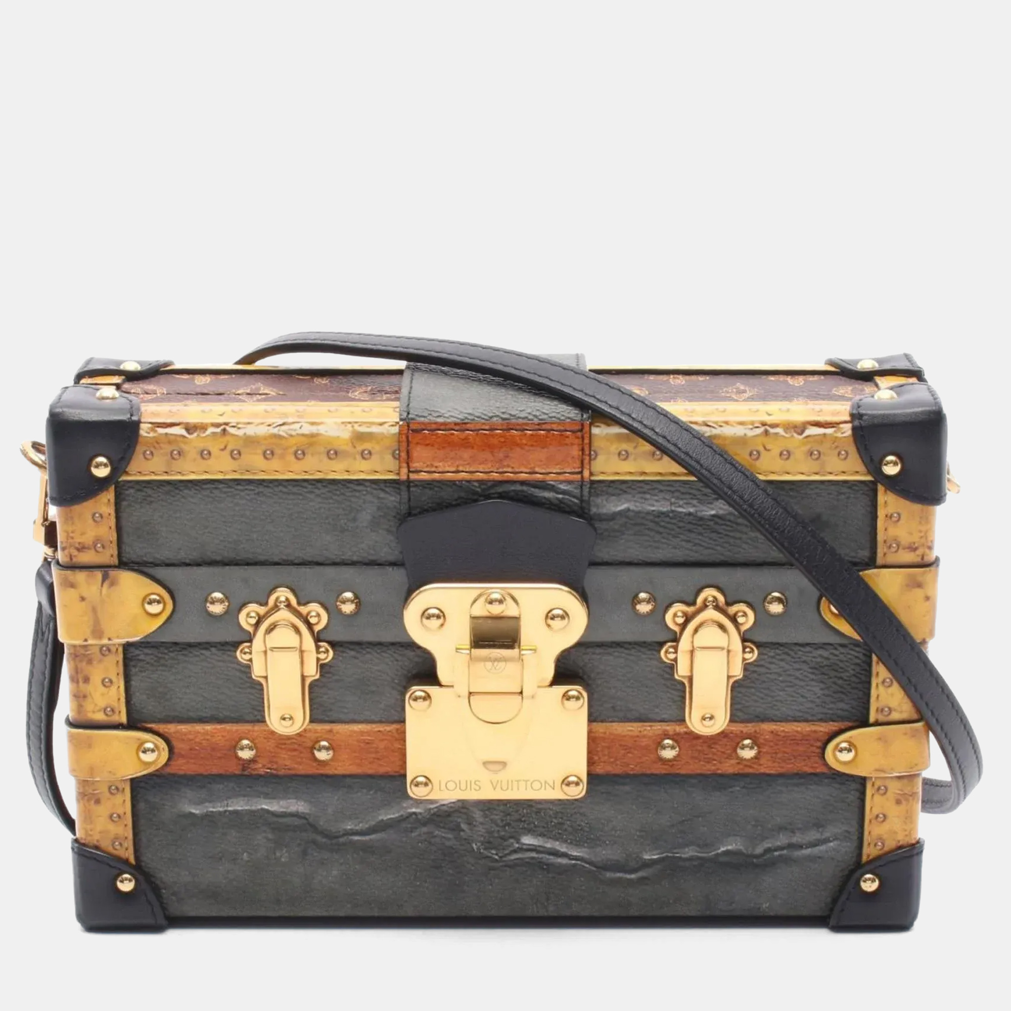 

Louis Vuitton Petite Malle Multicolor Canvas and Leather Shoulder Bag, Brown