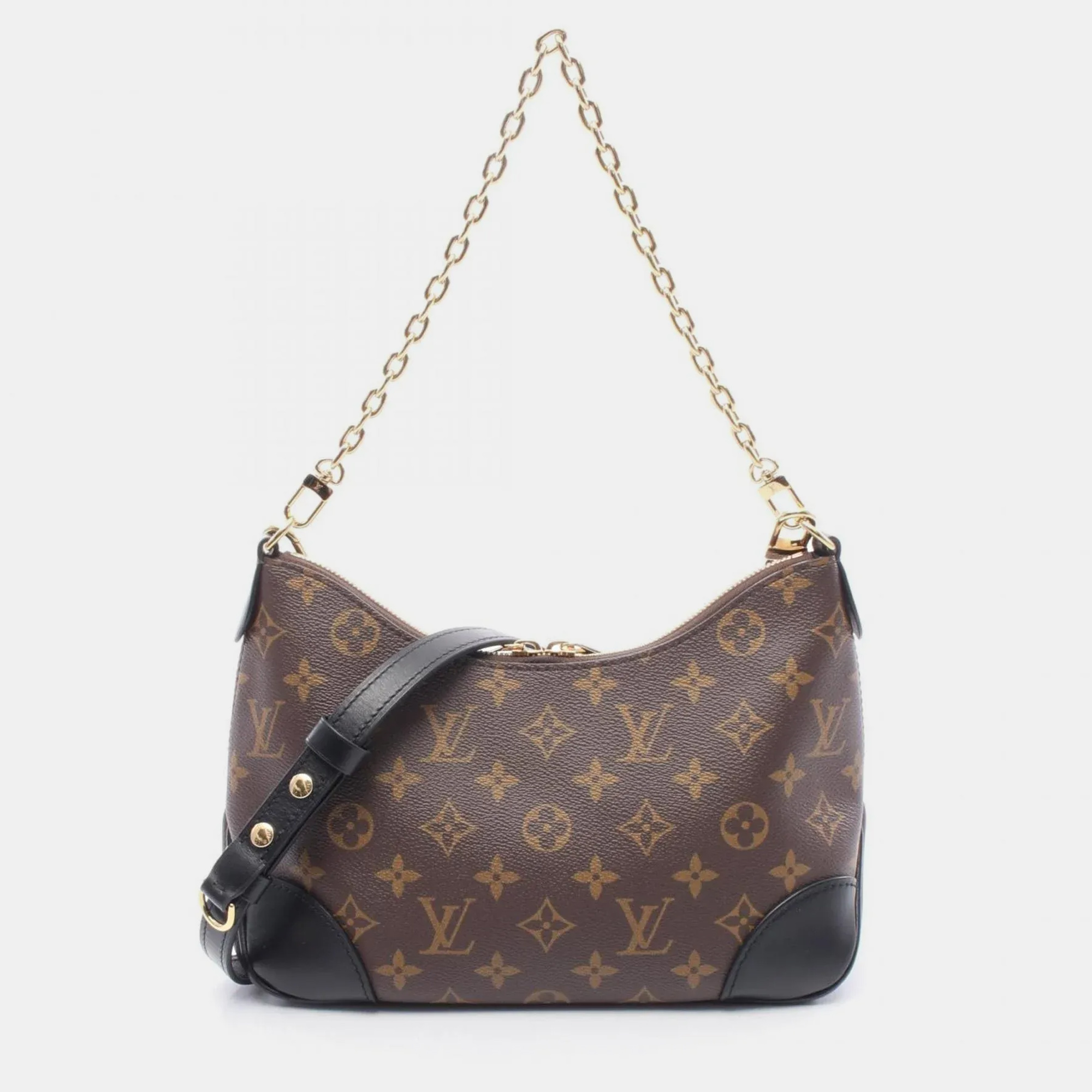 

Louis Vuitton Boulogne Nm Monogram Brown Black Coated Canvas Leather Handbag