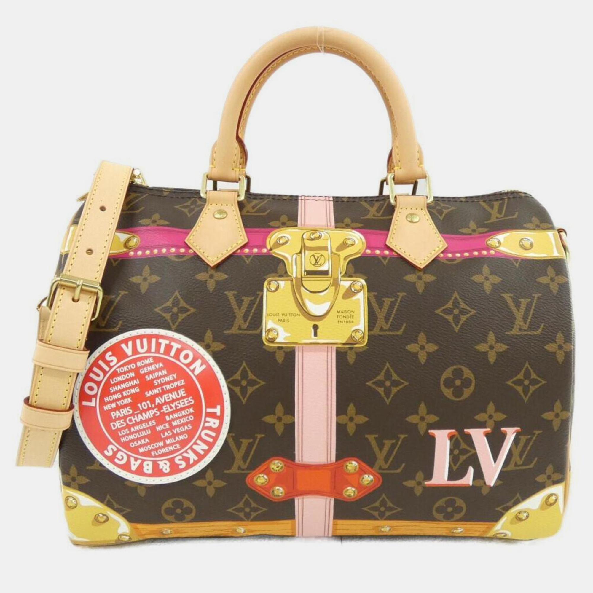 

Louis Vuitton Speedy Bandouliere 30 Monogram Trunk Boston Bag, Brown