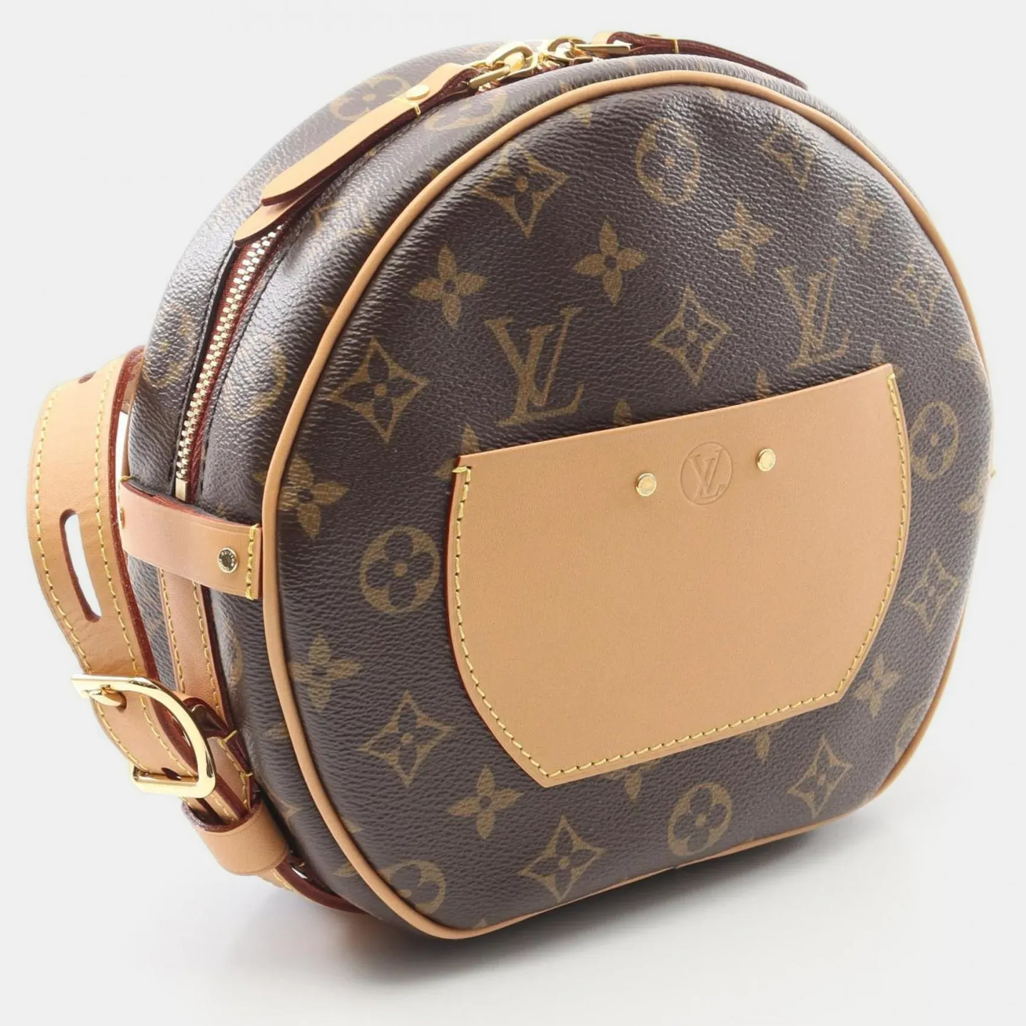 Pre-owned Louis Vuitton Boite Chapeau Souple Mm Shoulder Bag Coated Canvas And Leather Monogram Brown