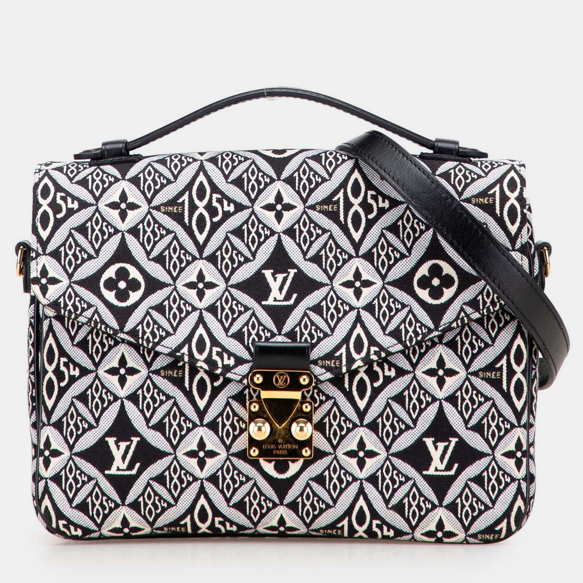 

Louis Vuitton Black White Monogram Jacquard Since 1854 Pochette Metis