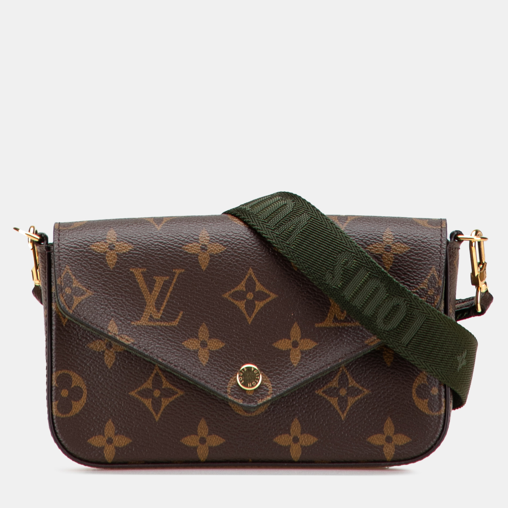 Pre-owned Louis Vuitton Brown Monogram Felicie Strap And Go