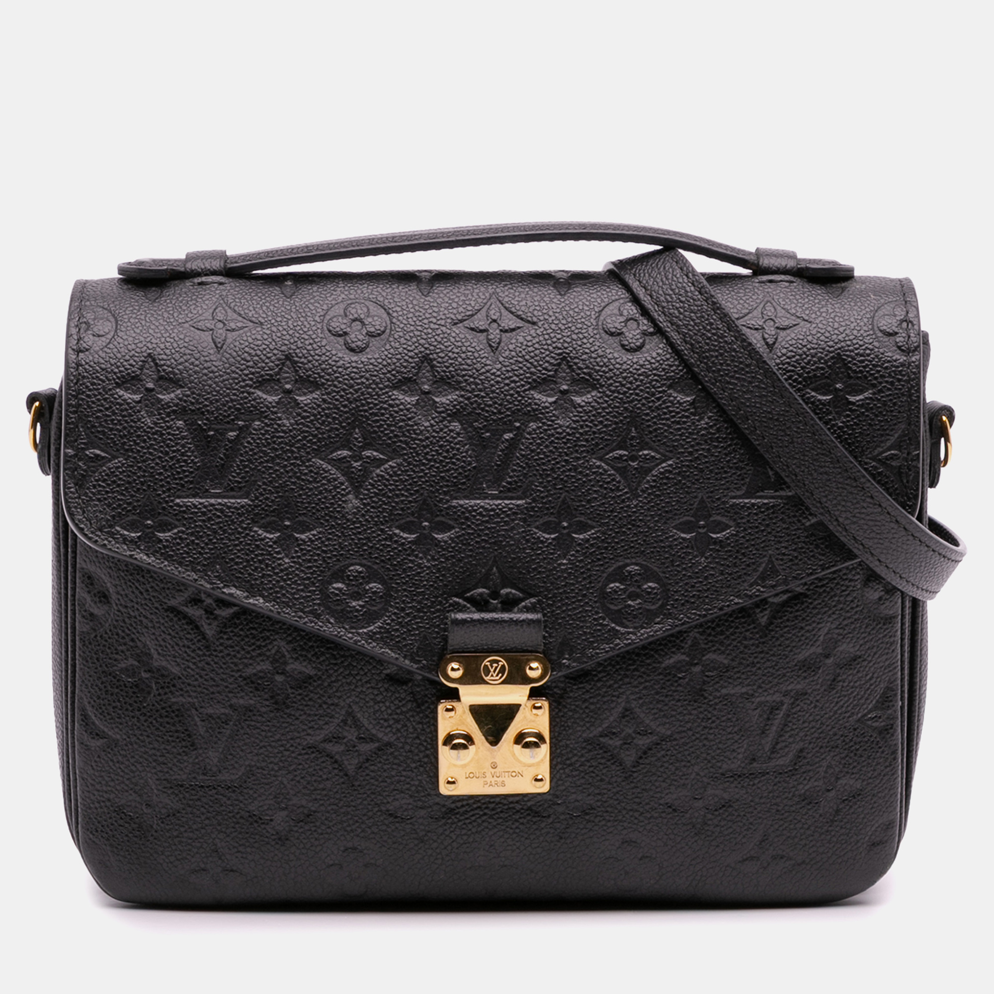 

Louis Vuitton Black Monogram Empreinte Pochette Metis