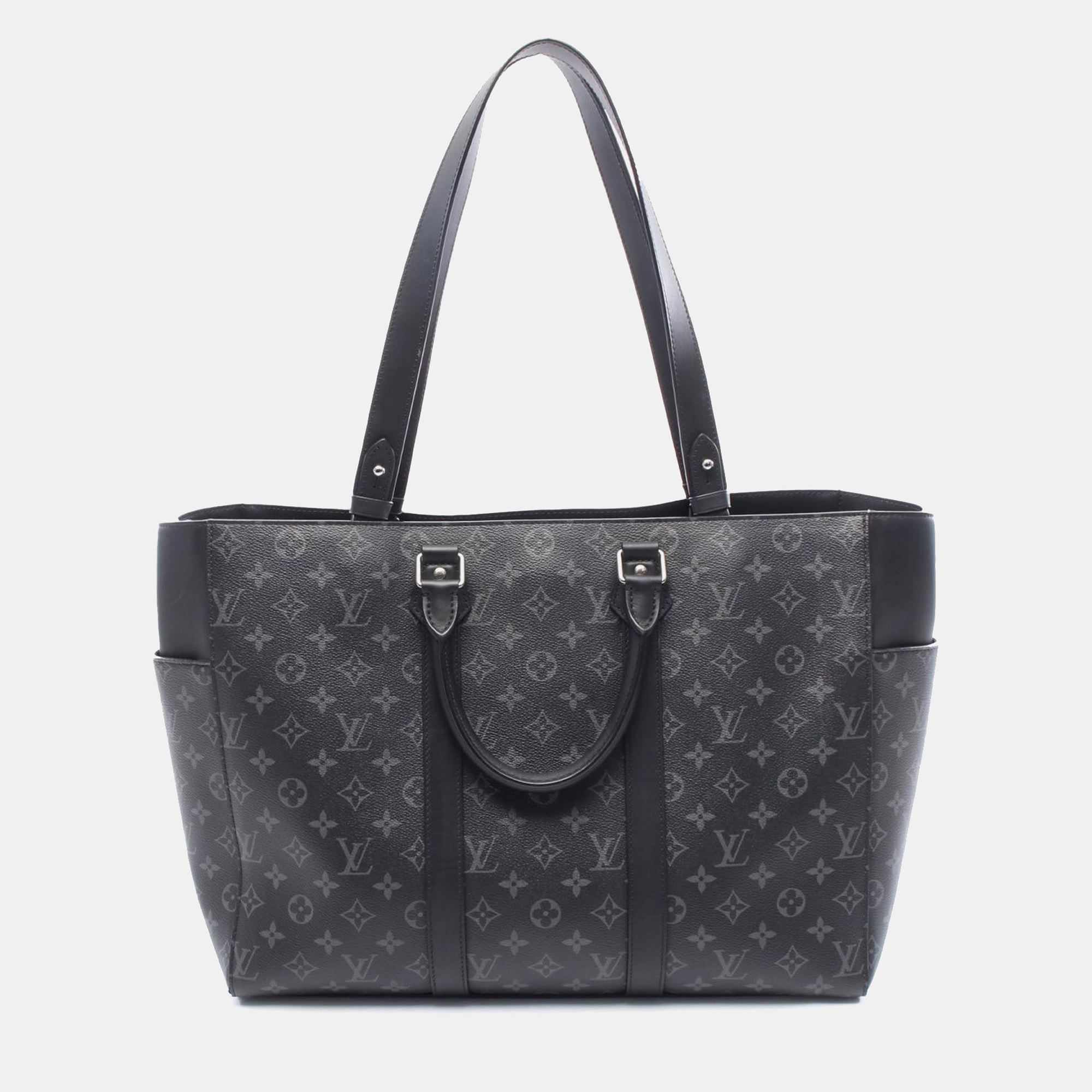 

Louis Vuitton Black Monogram Eclipse Sac Plat 24H Tote