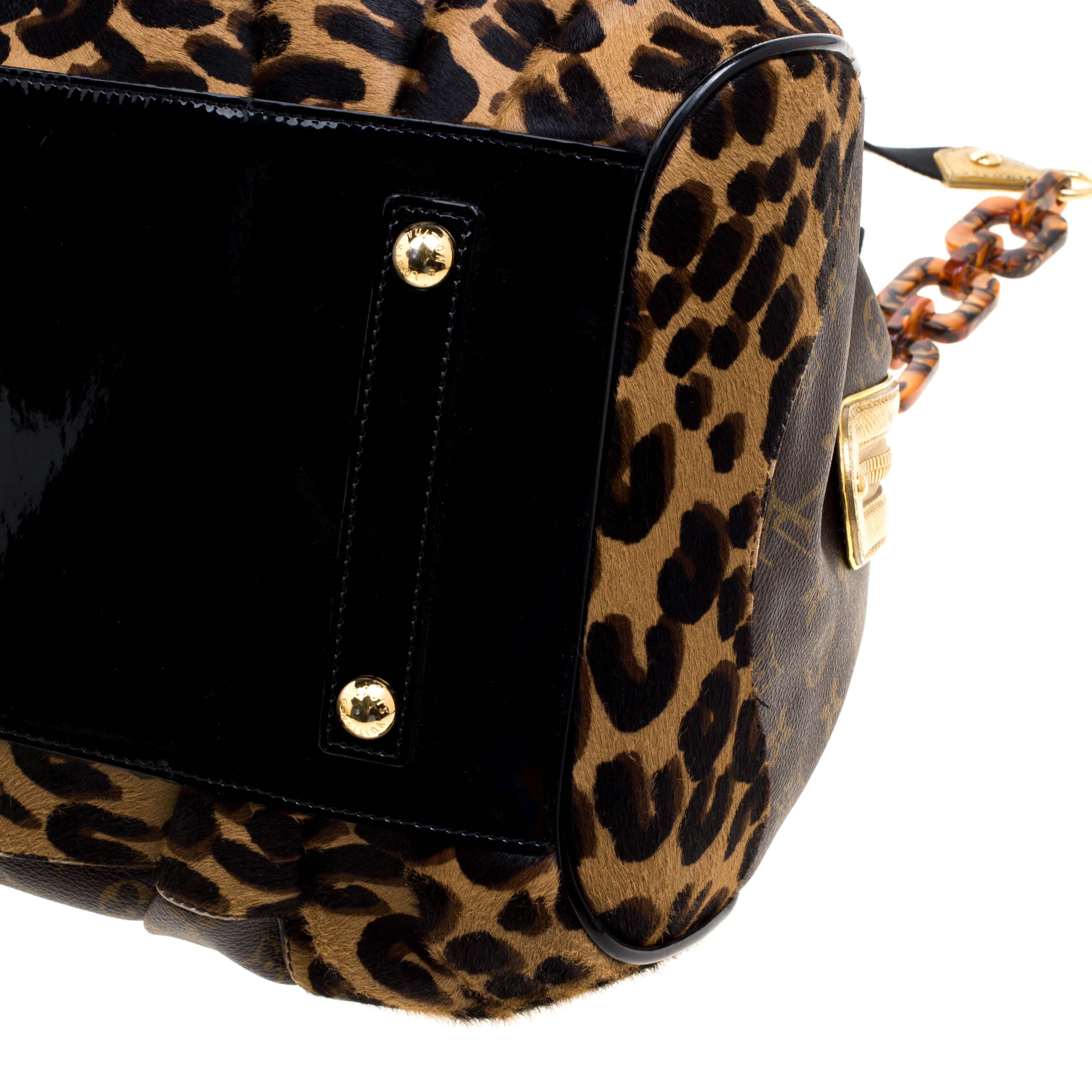 Louis Vuitton Limited Edition Stephen Sprouse Leopard Chenille Baby Bag  80L26a at 1stDibs