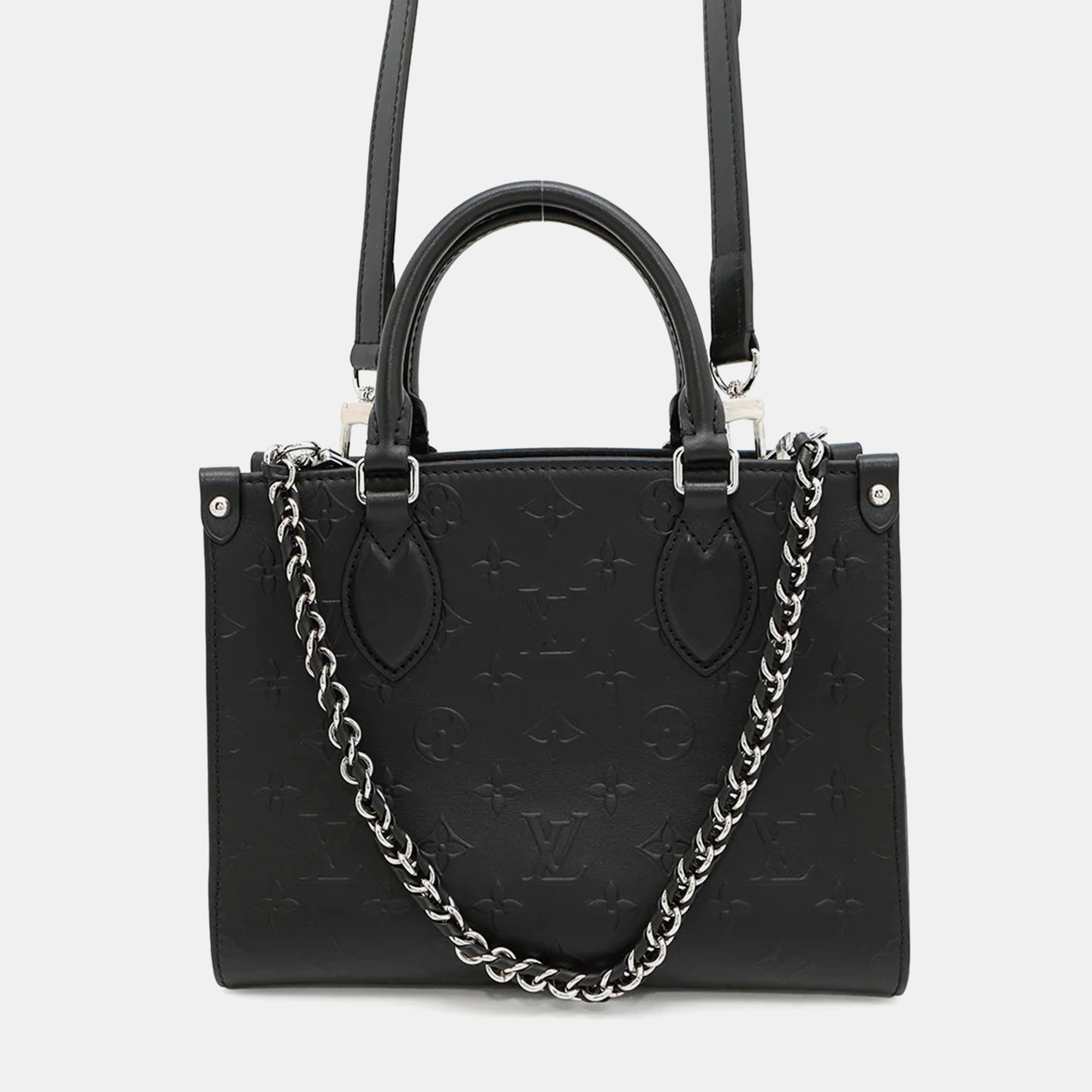 

Louis Vuitton Onthego PM Noir Monogram Calf Leather Tote Bag, Black