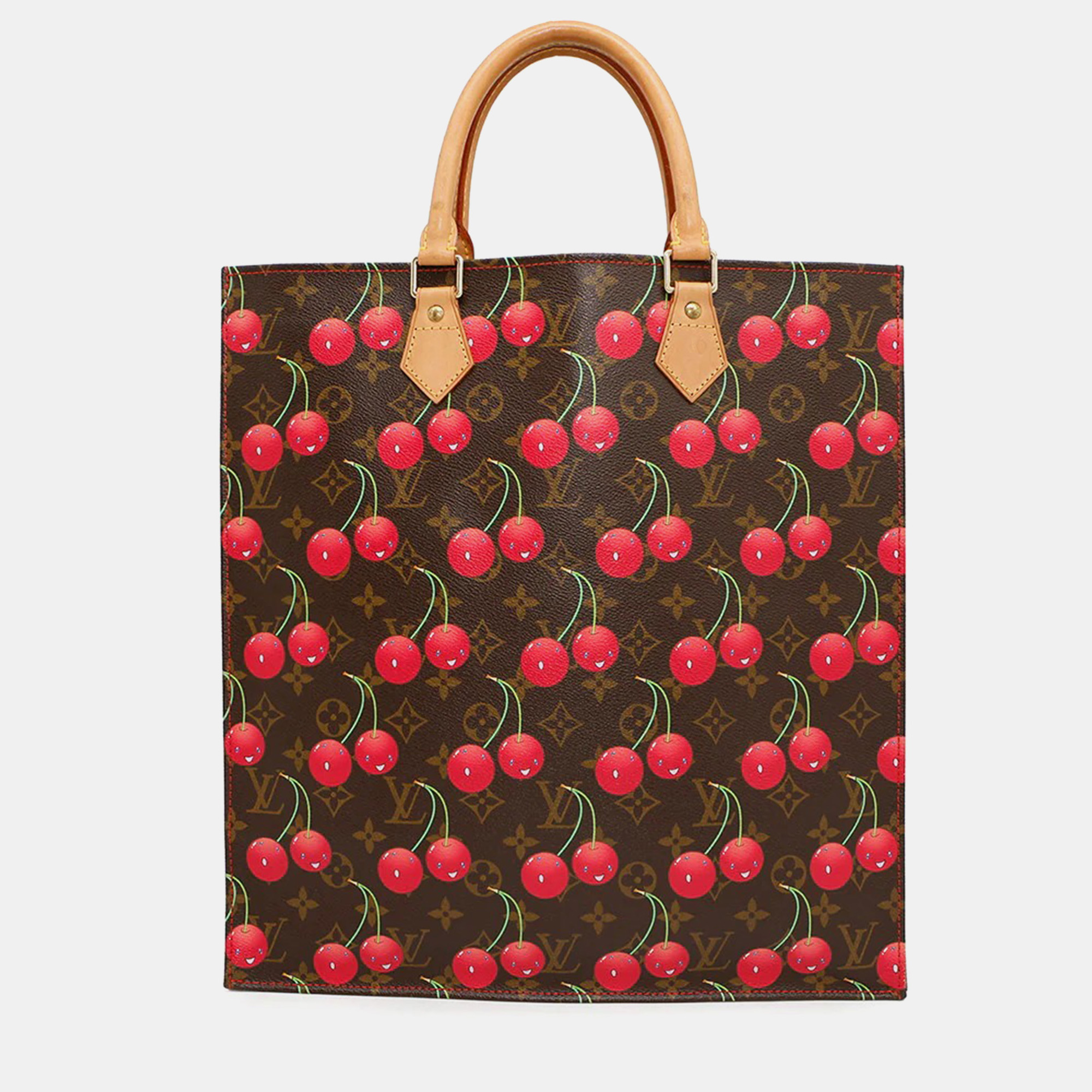 

Louis Vuitton Sac Plat Brown Monogram Cherry Handbag