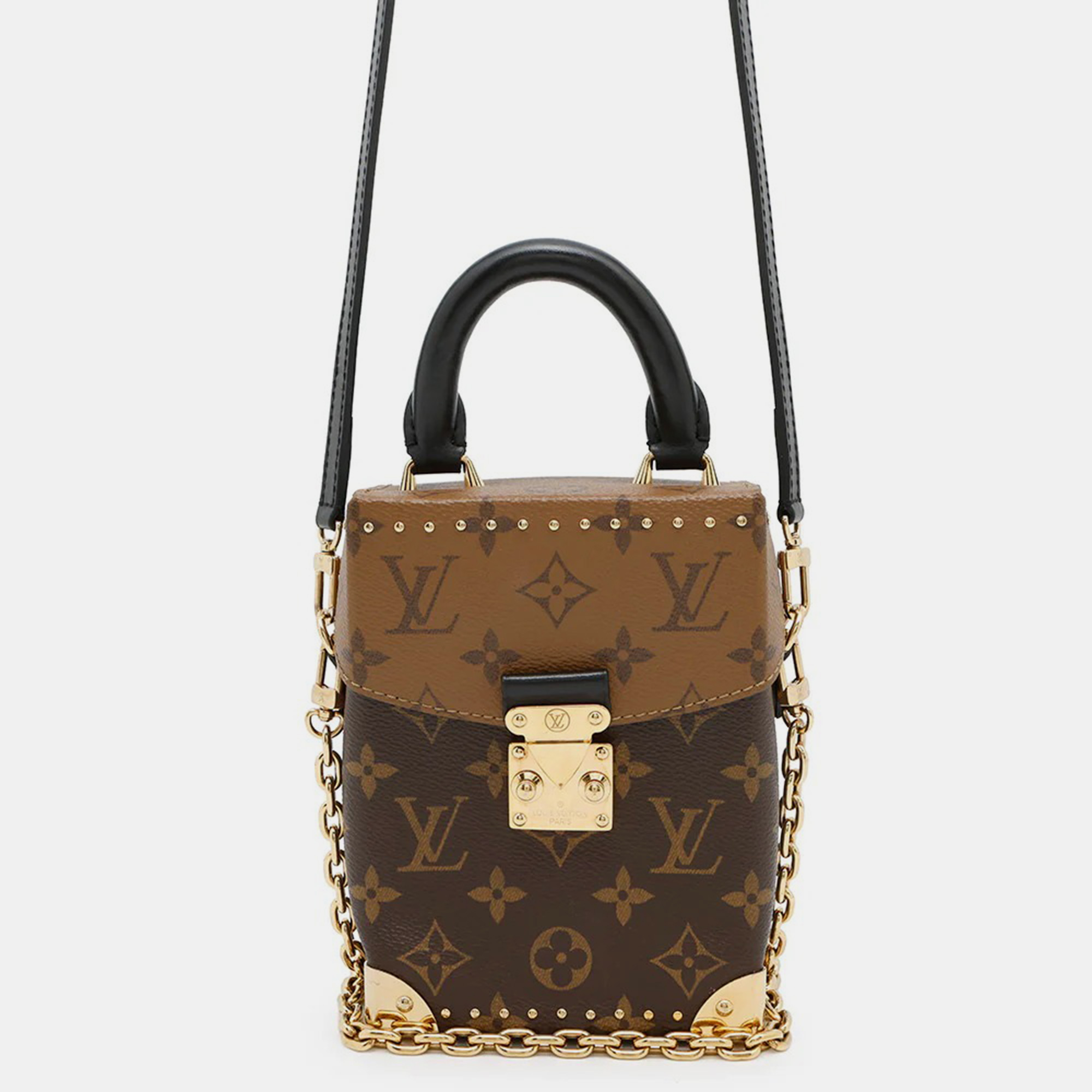 Pre-owned Louis Vuitton Camera Box Noir Monogram Monogram Reverse Canvas In Black