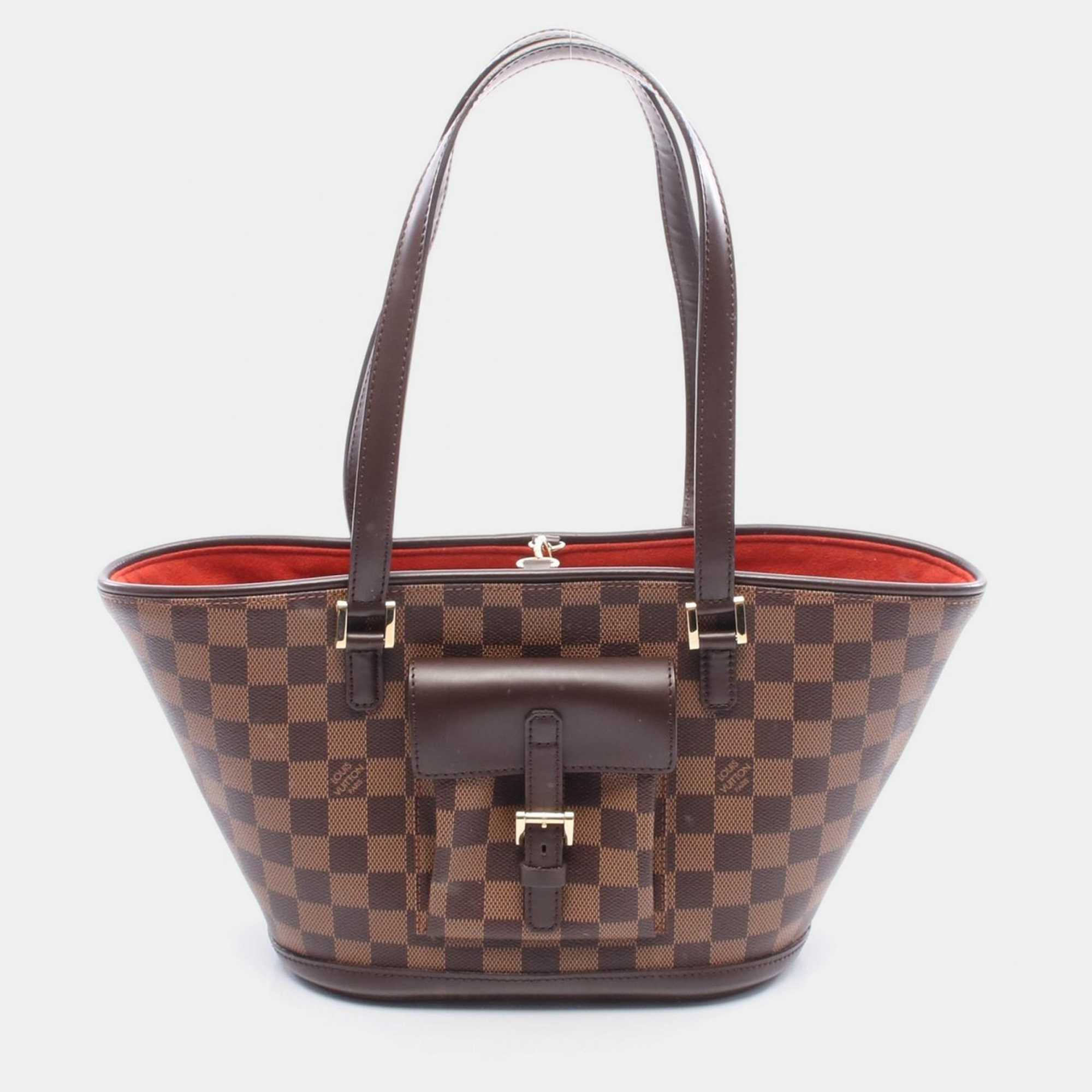 

Louis Vuitton Manosque PM Shoulder Tote Bag Damier Canvas Ebene, Brown