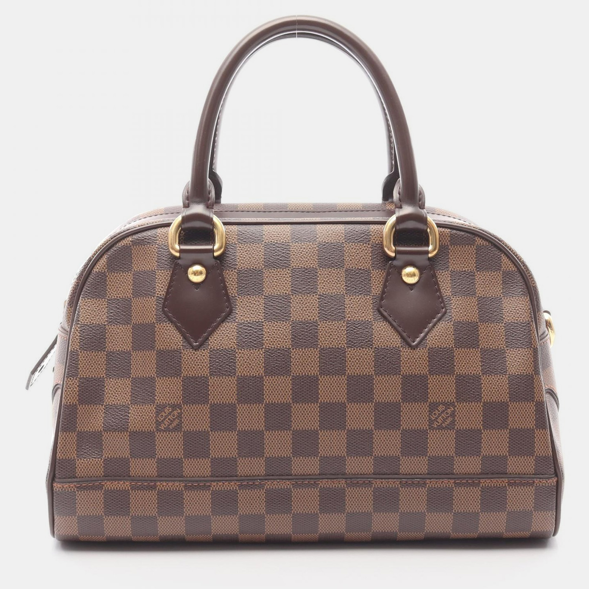 

Louis Vuitton Duomo Handbag Damier Canvas Leather Ebene, Brown