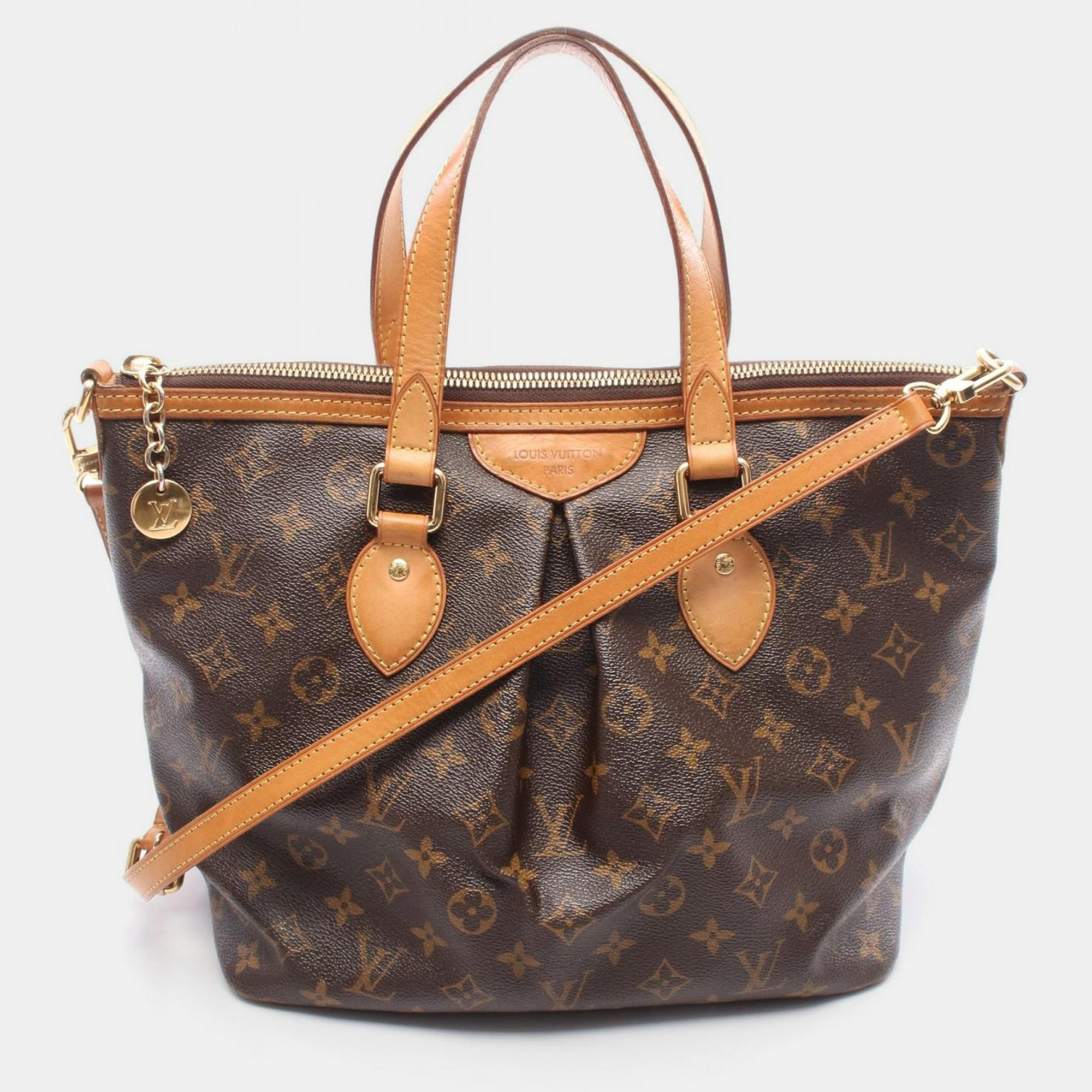

Louis Vuitton Palermo Pm Shoulder Handbag Monogram Canvas Leather, Brown