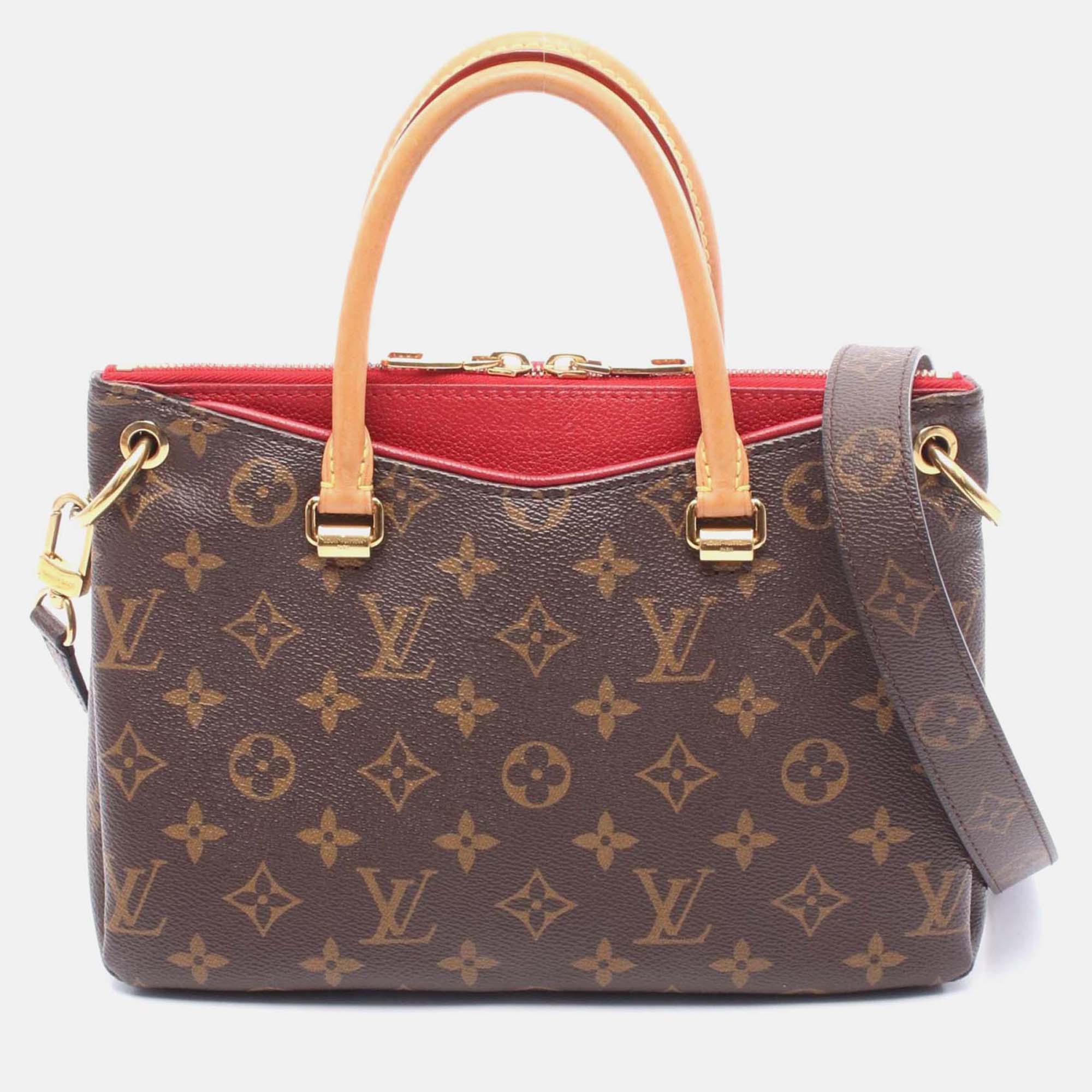 

Louis Vuitton Pallas Bb Shoulder Handbag Monogram Canvas Brown Cerise