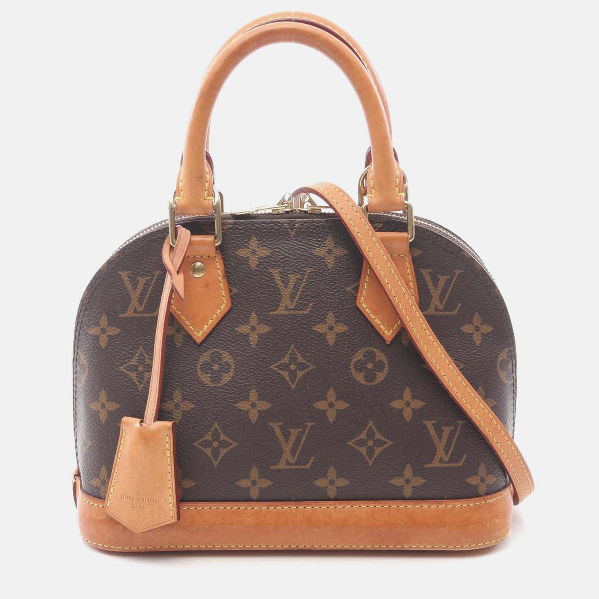

Louis Vuitton Alma Bb 2Way Shoulder Handbag Monogram Canvas, Brown