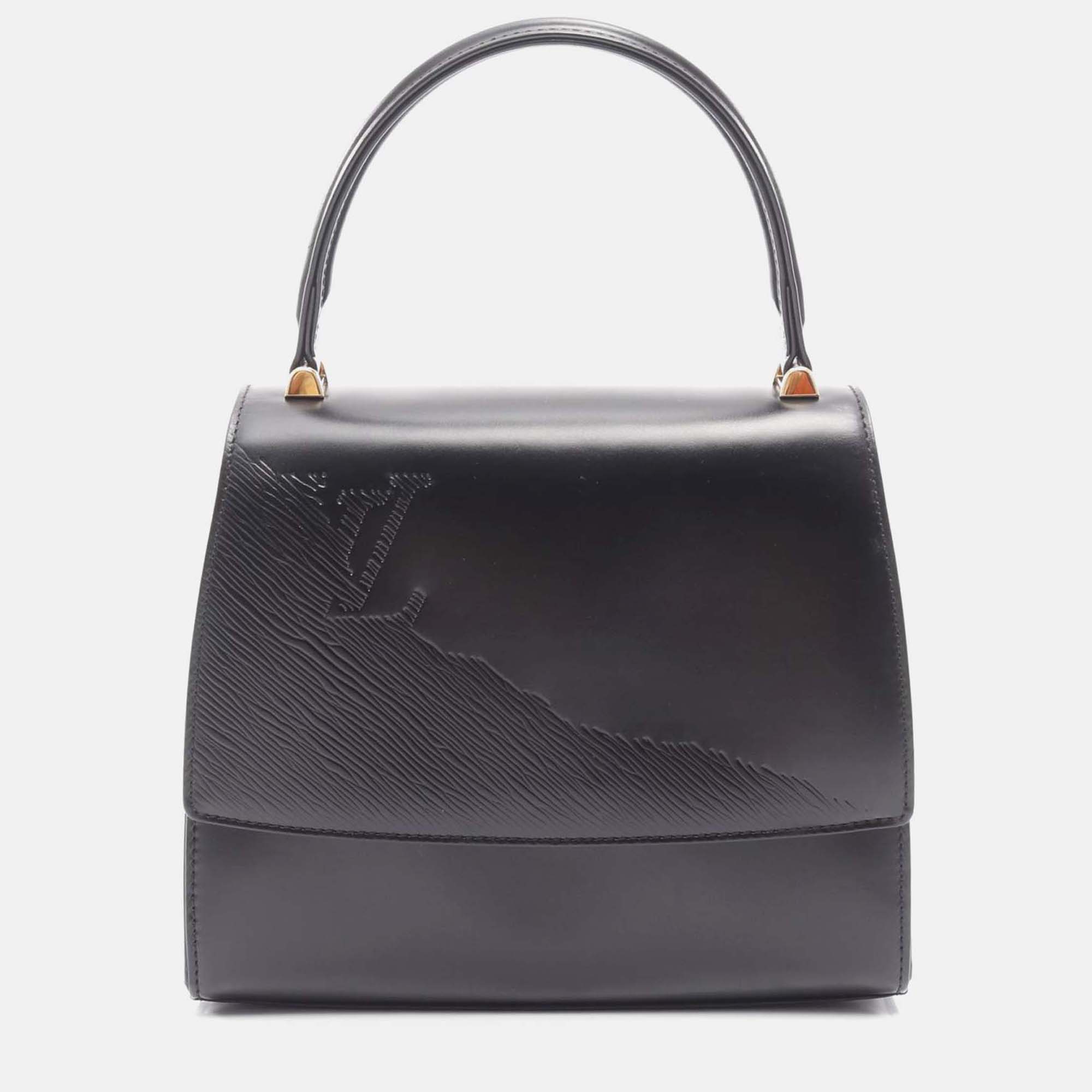 

Louis Vuitton Athens Opera Handbag Leather Black