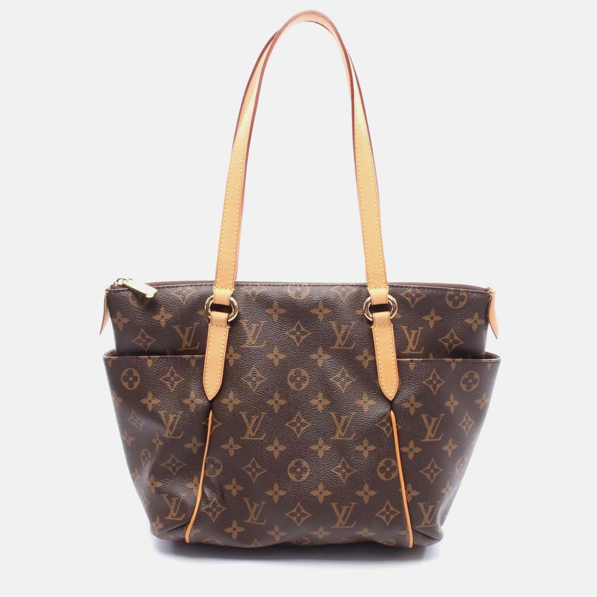 

Louis Vuitton Totally Pm Shoulder Tote Bag Monogram Canvas Leather, Brown