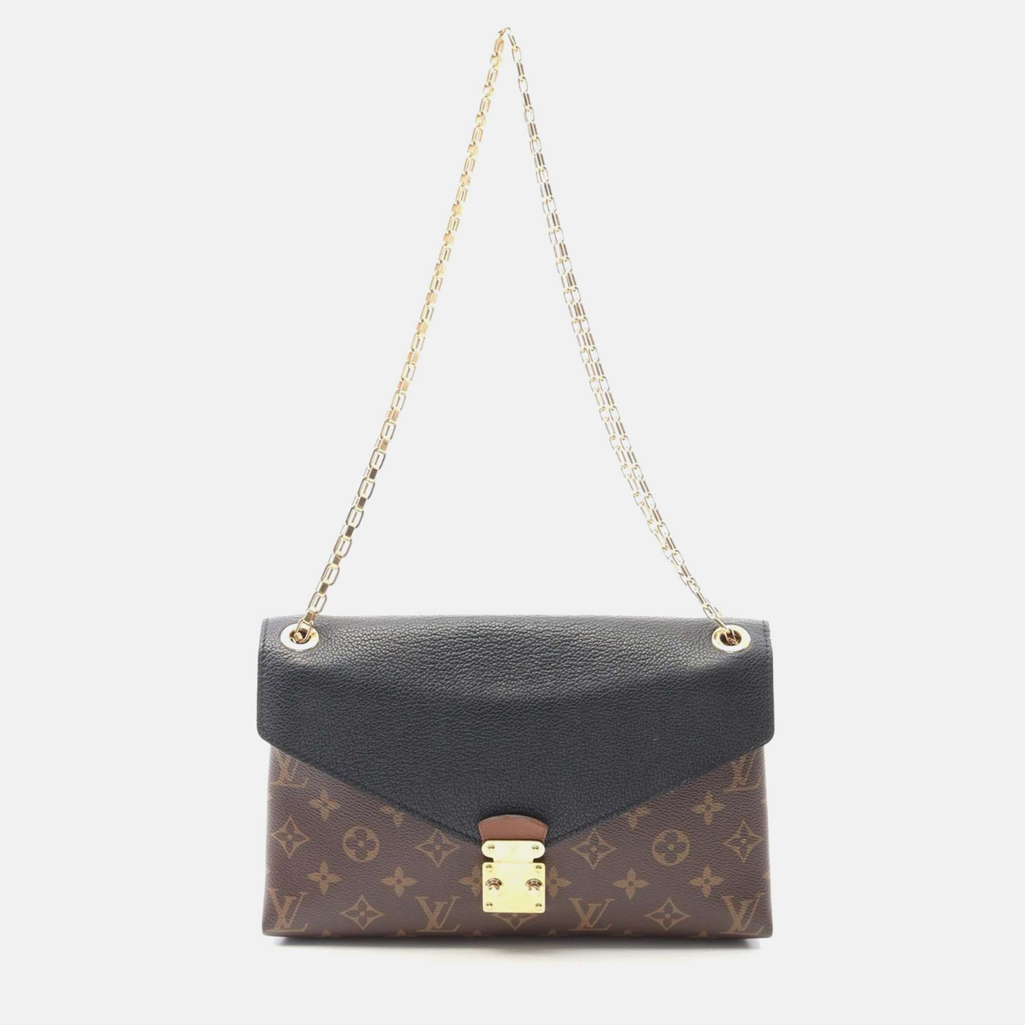 

Louis Vuitton Pallas Chain Shoulder Bag Monogram Canvas Noir, Black