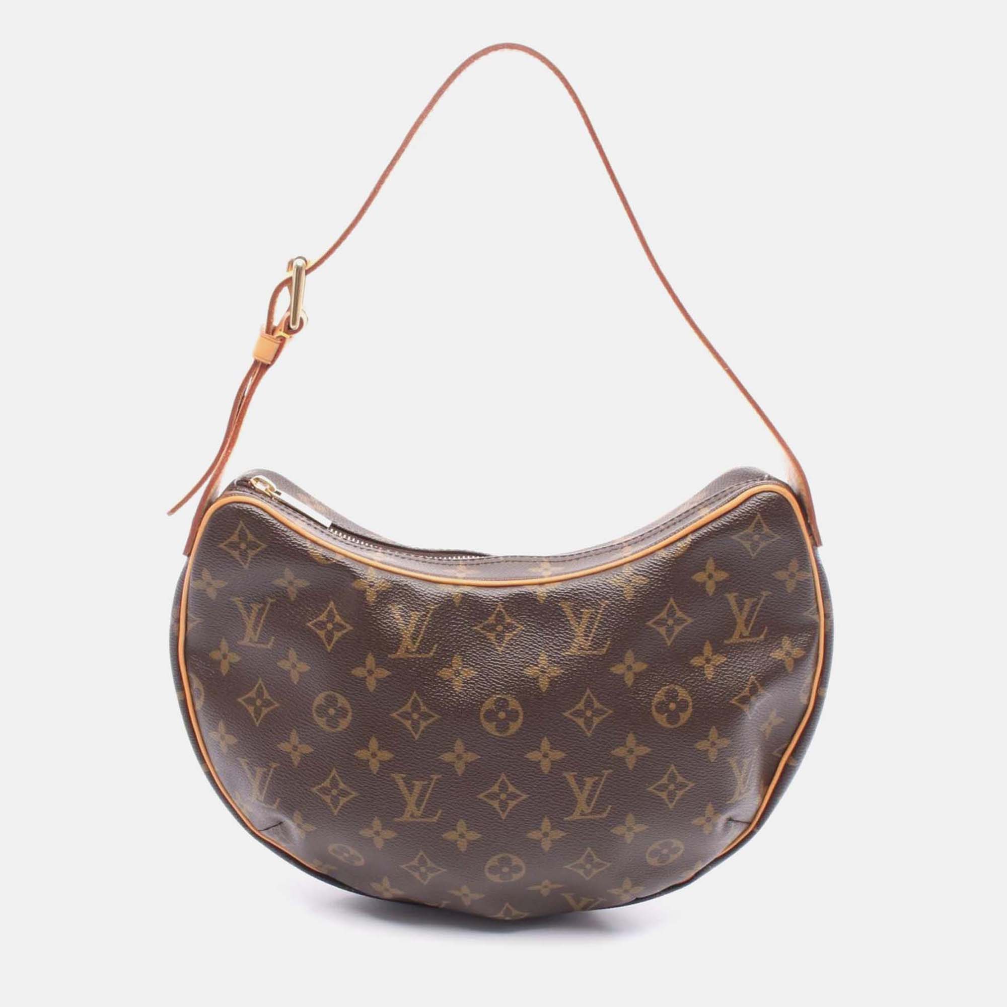 

Louis Vuitton Croissant Mm Shoulder Bag Monogram Canvas Leather, Brown