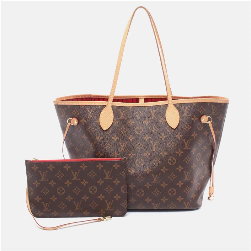 

Louis Vuitton Neverfull Mm Tote Bag Monogram Canvas Brown Cerise