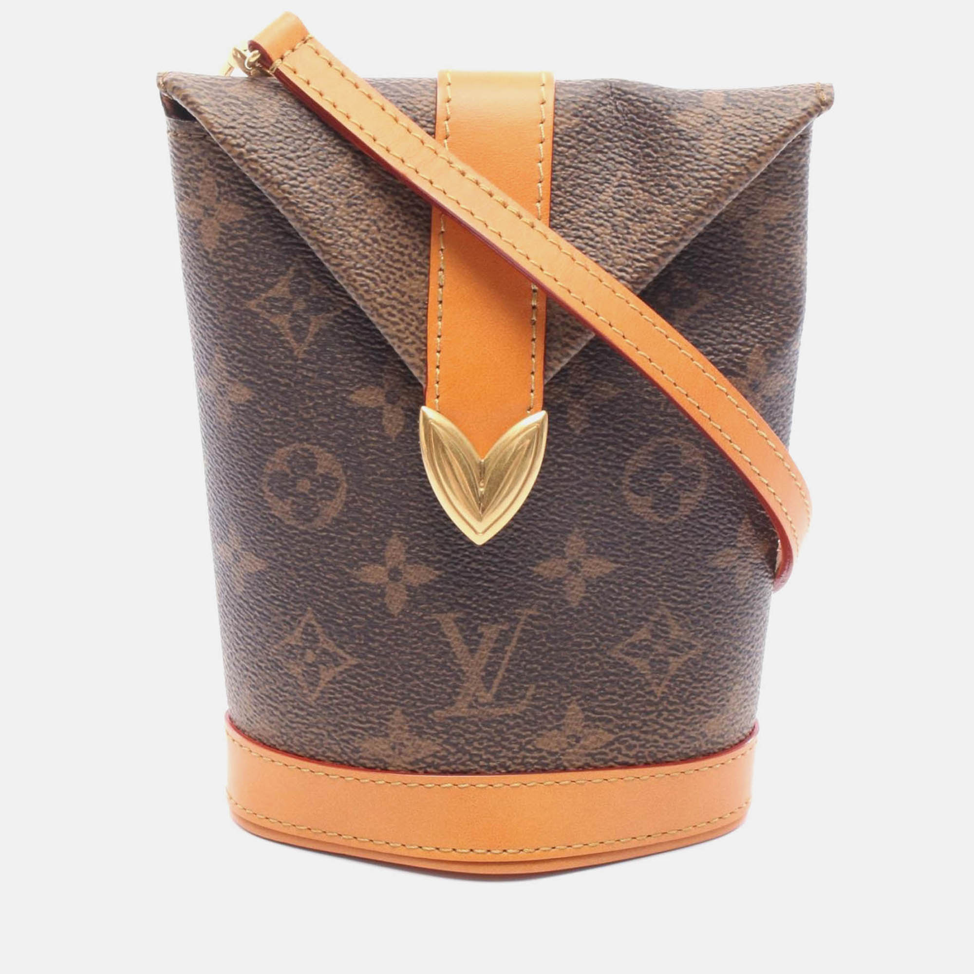 Pre-owned Louis Vuitton Envelope Pouch Shoulder Bag Monogram Dust Canvas Mens In Brown