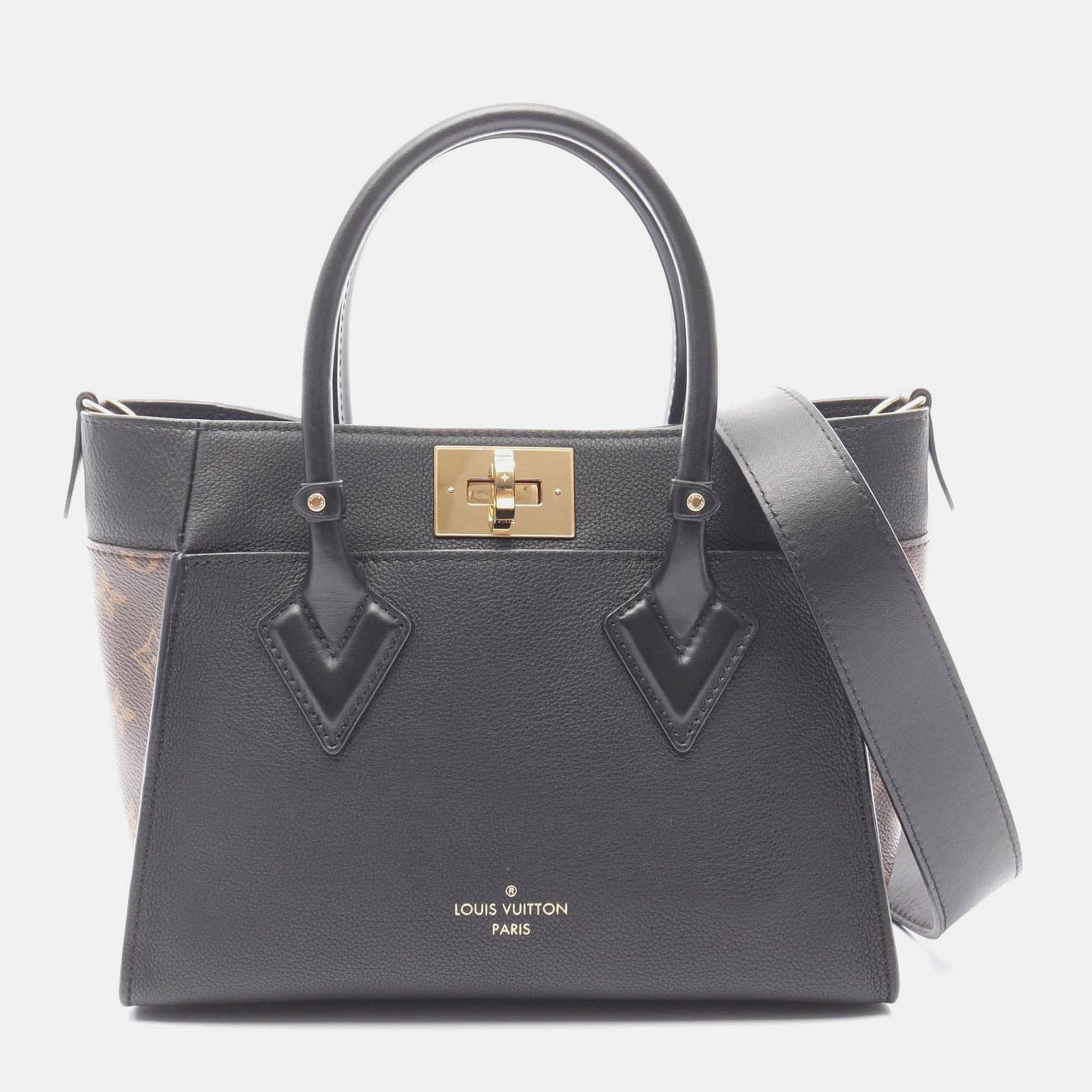 

Louis Vuitton On My Side Pm Shoulder Handbag Leather Brown Black