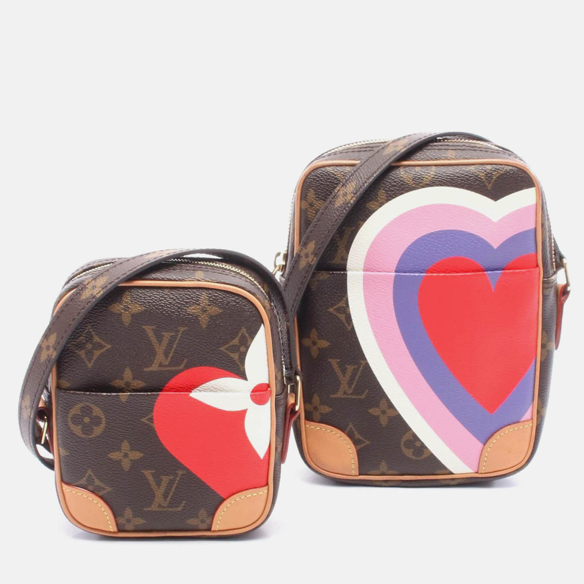 

Louis Vuitton Panam Set Shoulder Bag Game On Monogram Pvc Coated Canvas Leather Brown Multicolor