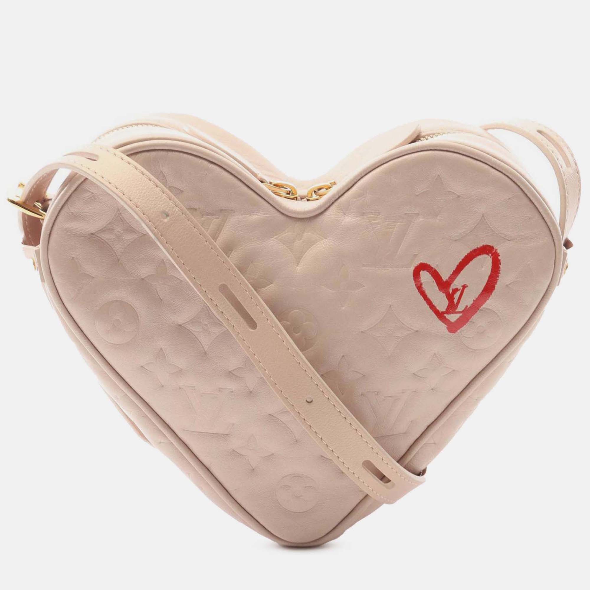 

Louis Vuitton Pink Monogram Embossed Lambskin Fall In Love Sac Coeur
