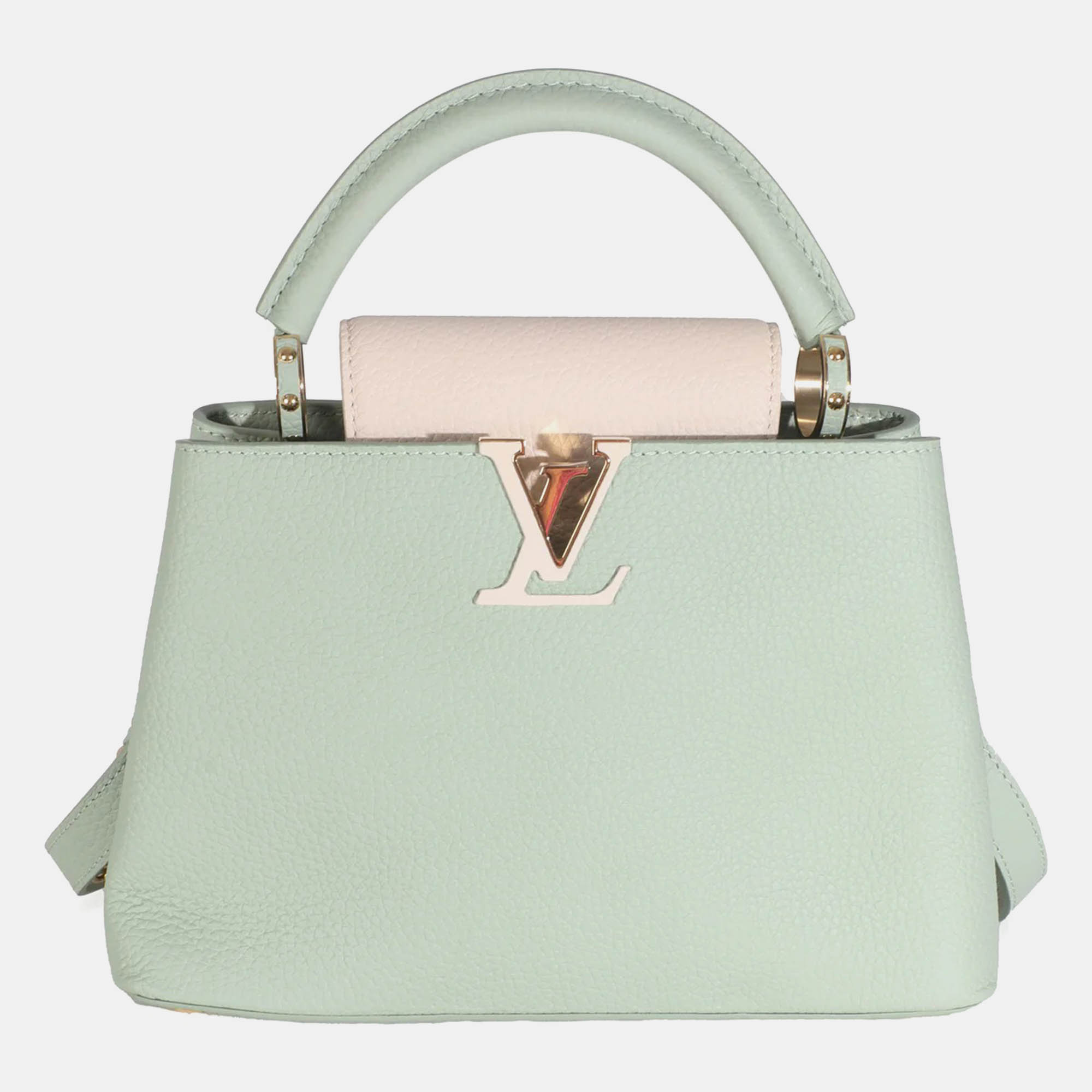 

Louis Vuitton Jade Taurillon Flower Capucines BB, Green