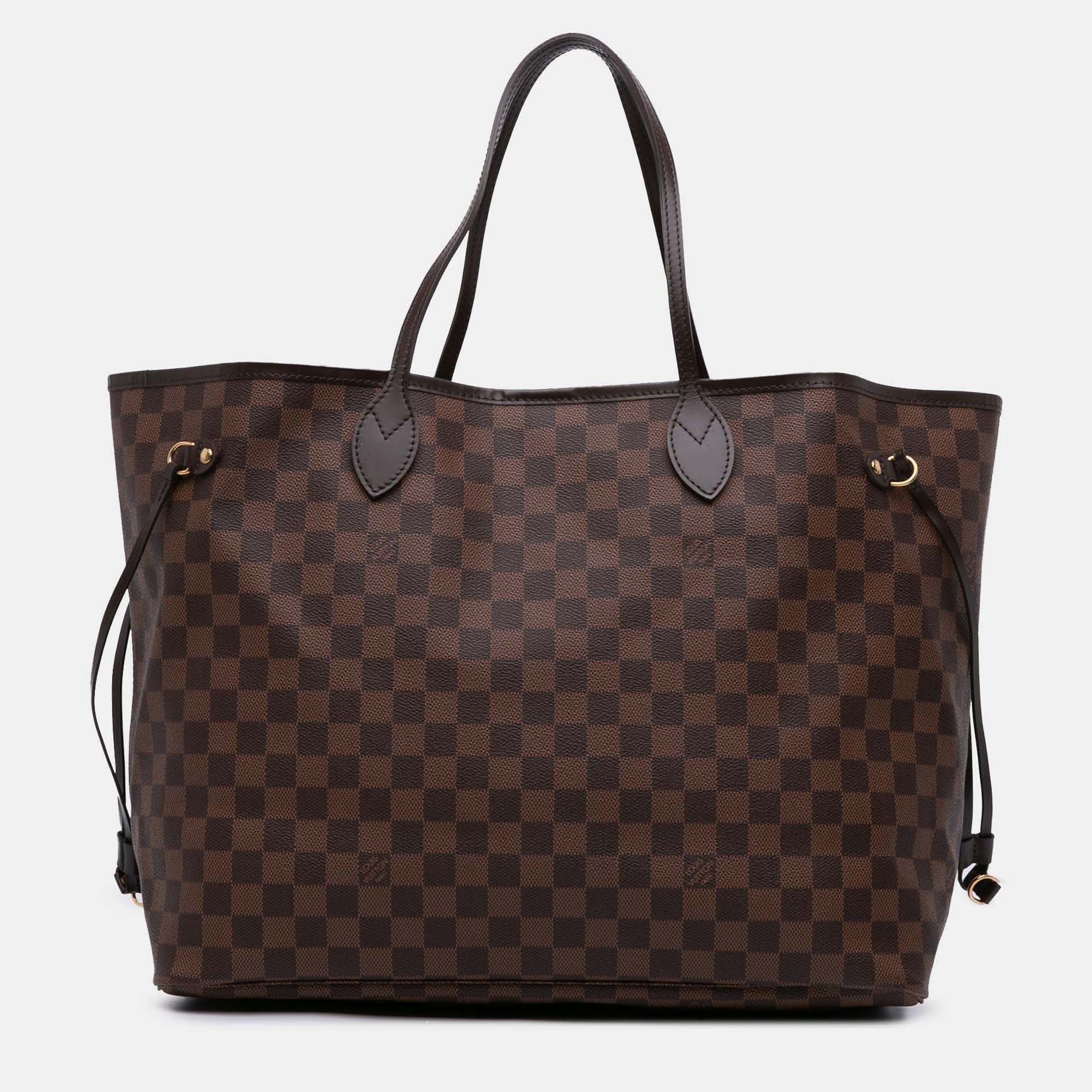 

Louis Vuitton Brown Damier Ebene Neverfull GM