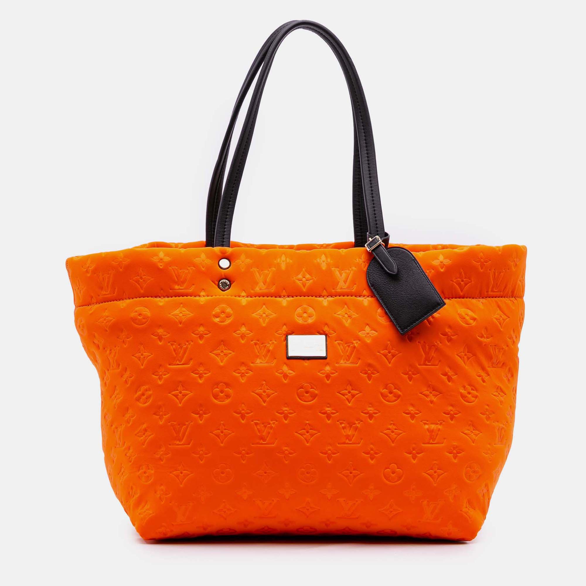 

Louis Vuitton Black Orange Monogram Embossed Neoprene Scuba MM