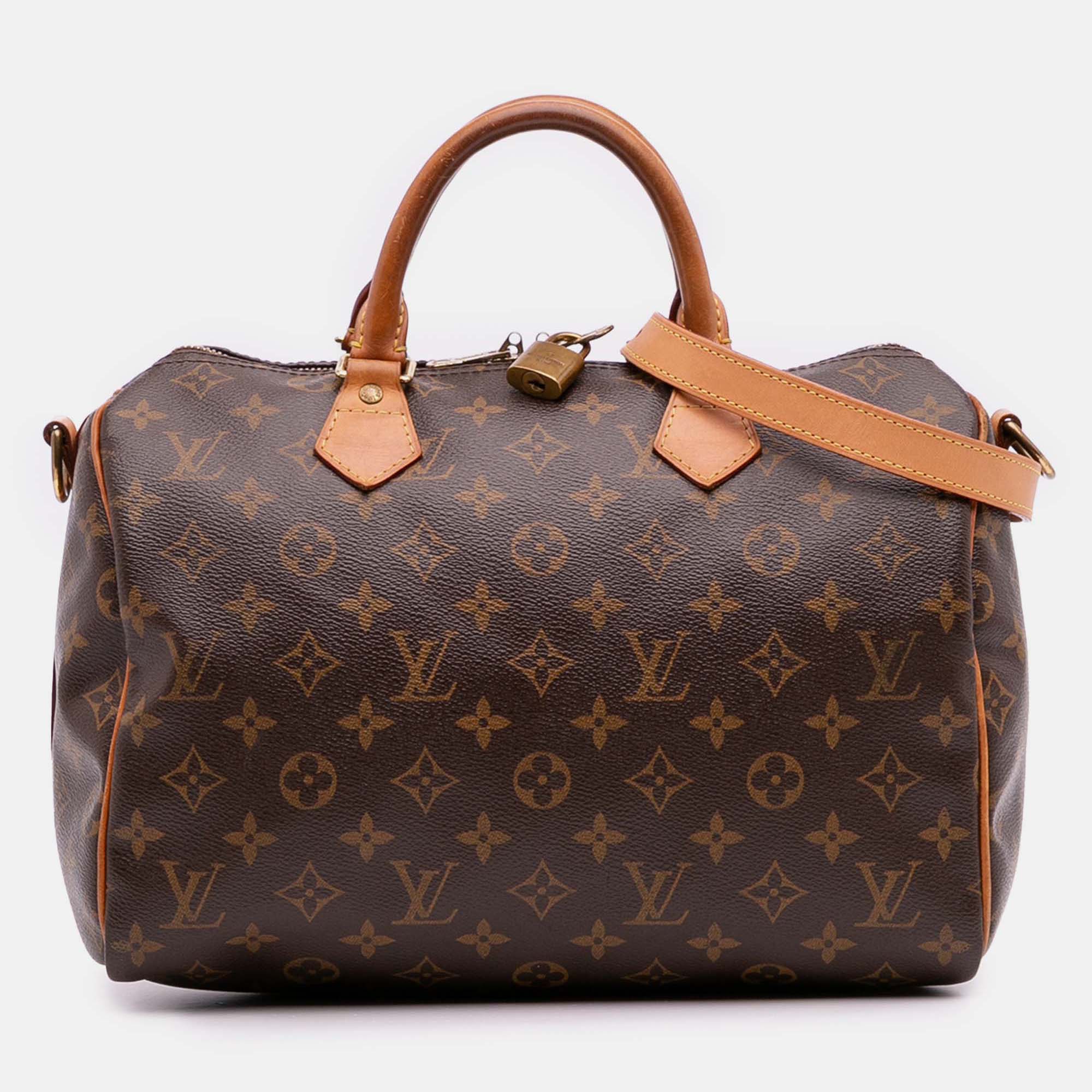

Louis Vuitton Brown Monogram Speedy Bandouliere 30