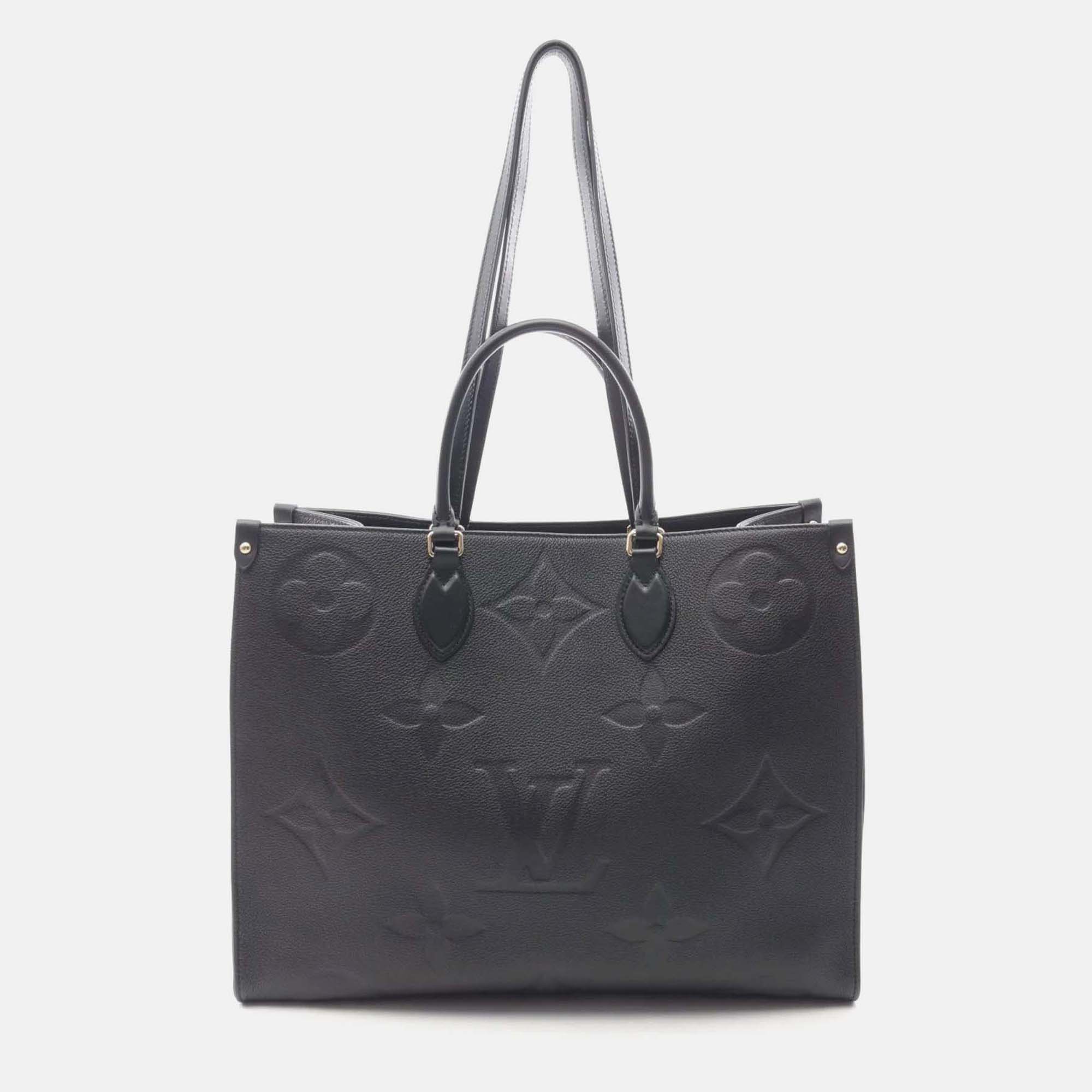

Louis Vuitton On The Go Gm Tote Bag In Monogram Empreinte Leather Black