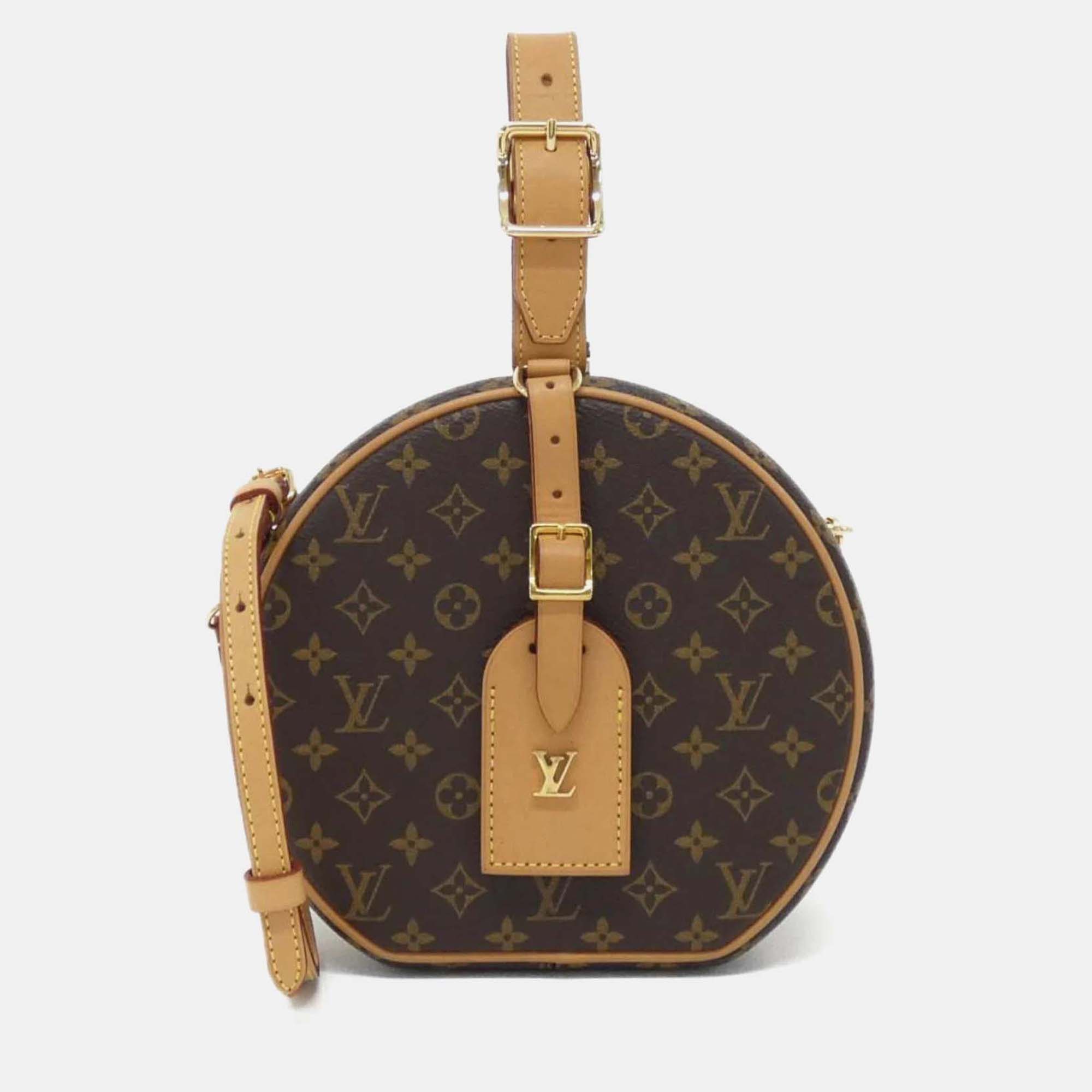 

Louis Vuitton Monogram Petite Boite Chapeau Shoulder Bag, Brown