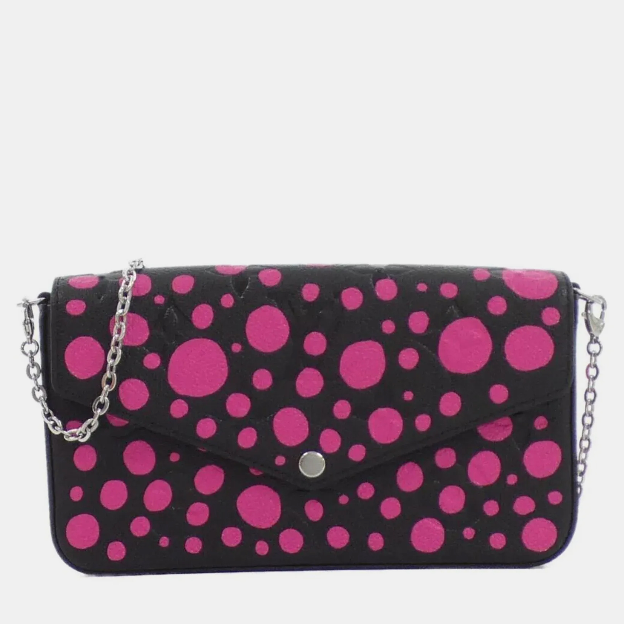 

Louis Vuitton LV x YK Pochette Black/Pink Monogram Empreinte Leather Shoulder Bag