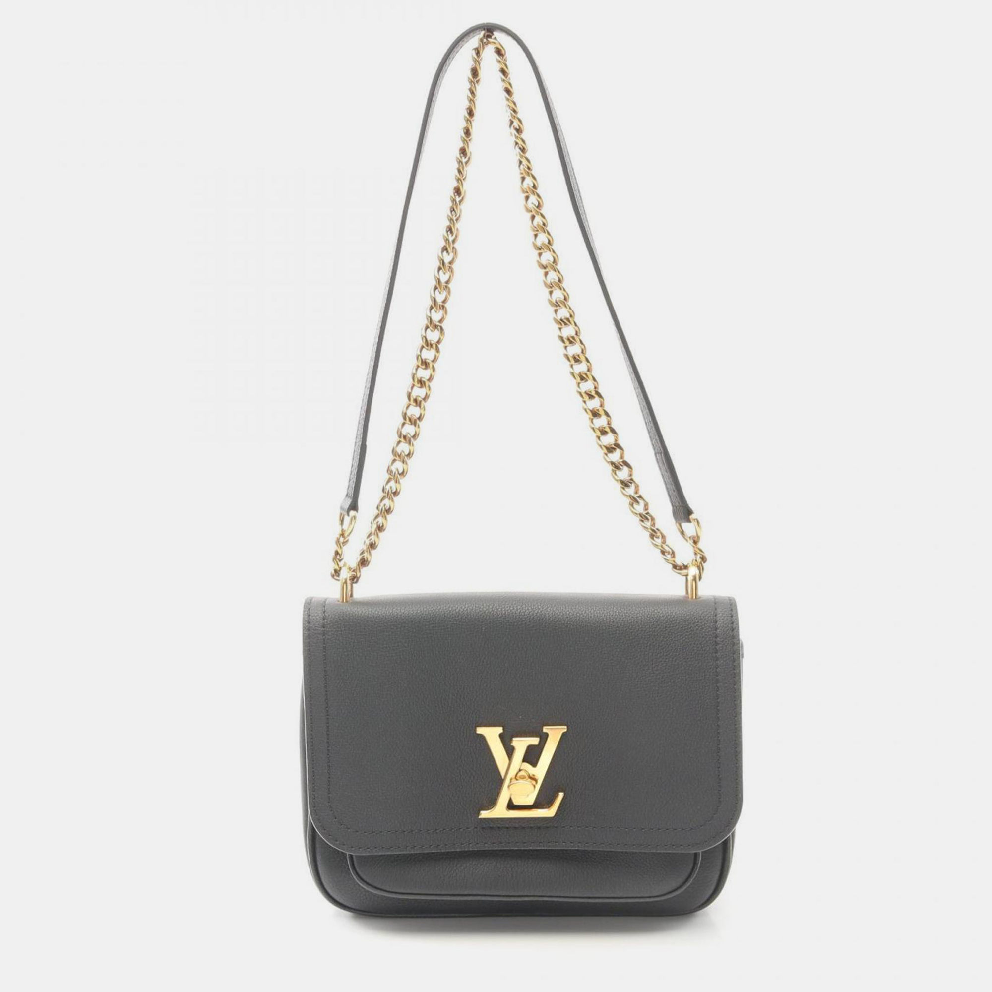 

Louis Vuitton Lockme Black Leather Chain Shoulder Bag