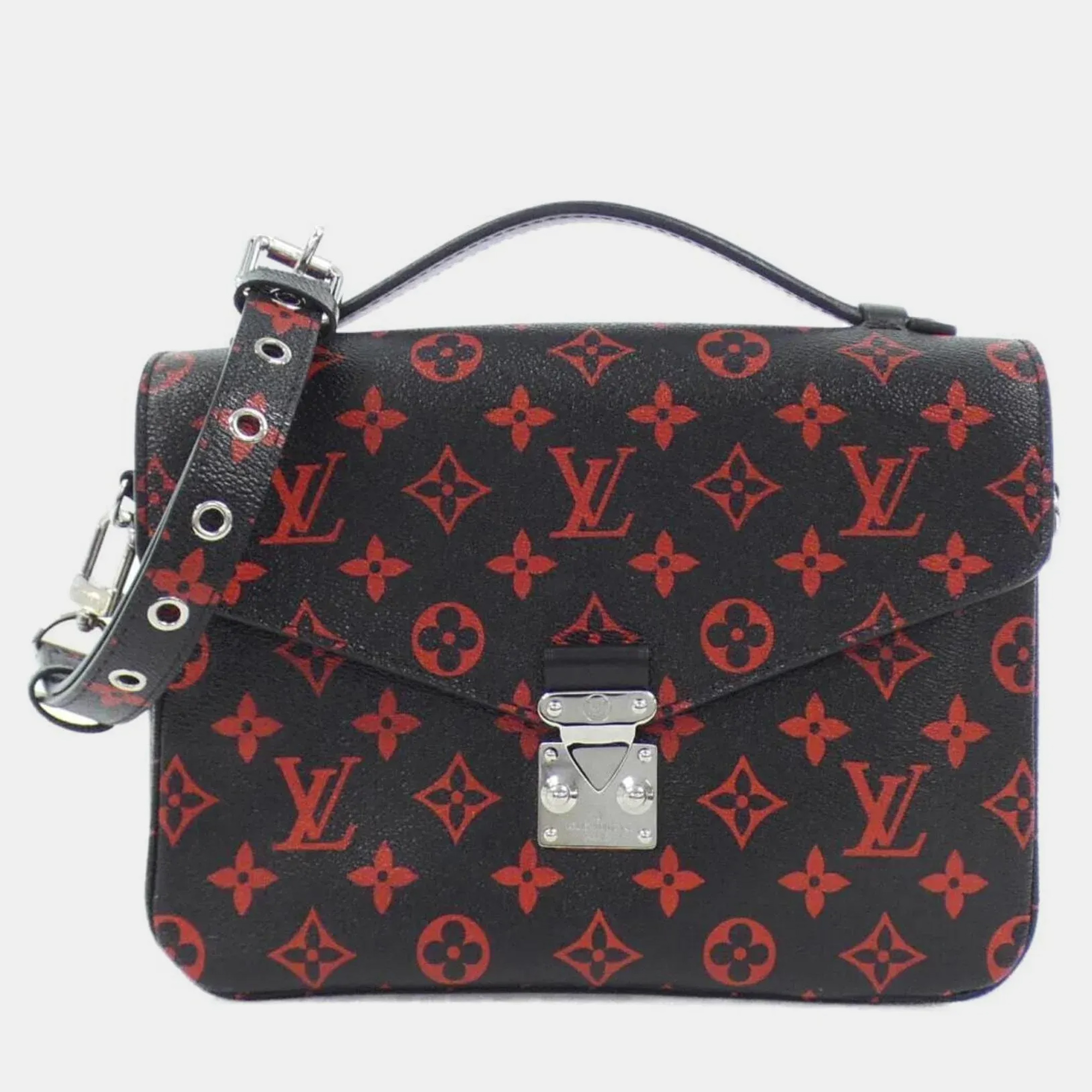 

Louis Vuitton Monogram Anfleur Rouge Pochette Metis Handbag, Black