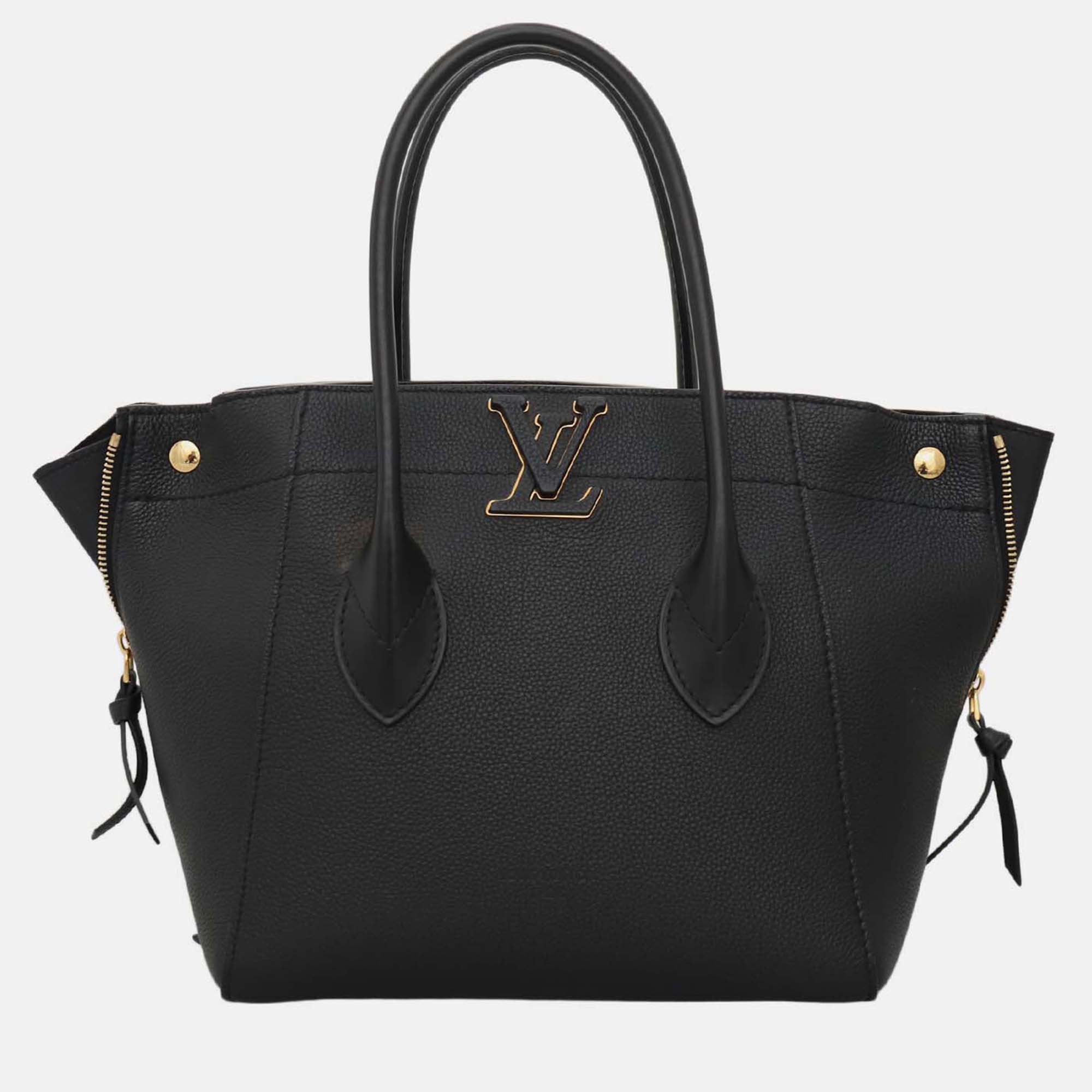 

Louis Vuitton Freedom Black Leather Tote Bag