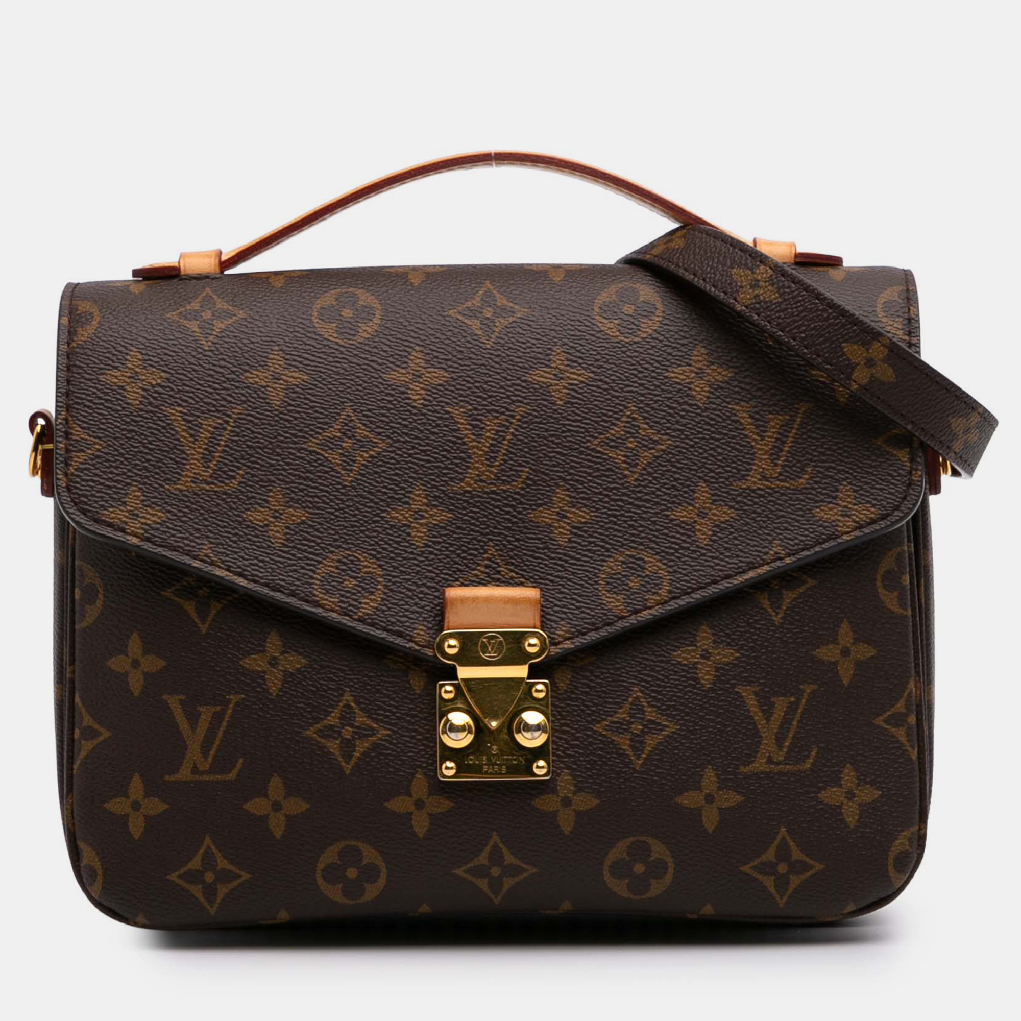 Pre-owned Louis Vuitton Brown Monogram Pochette Metis