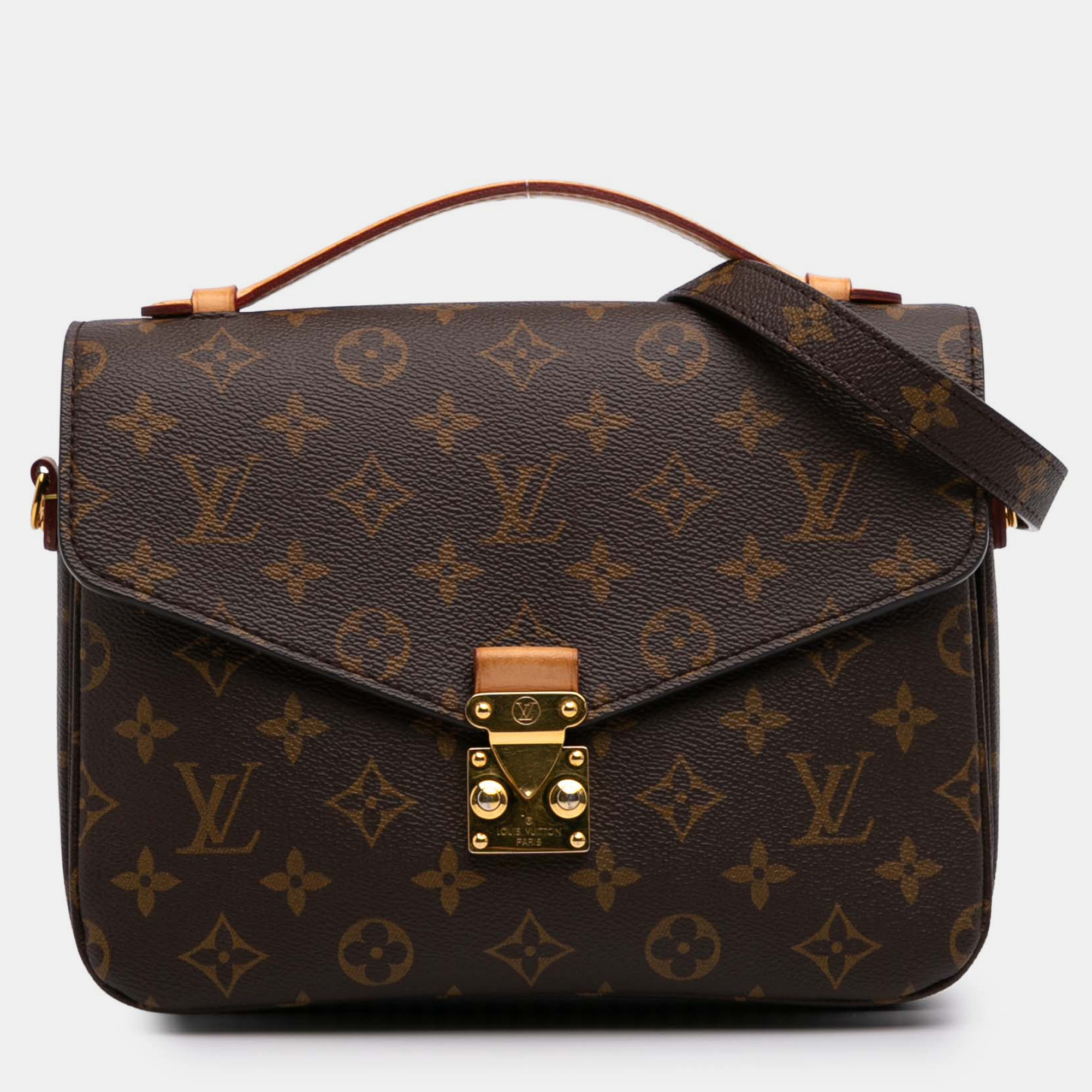 Pre-owned Louis Vuitton Brown Monogram Pochette Metis