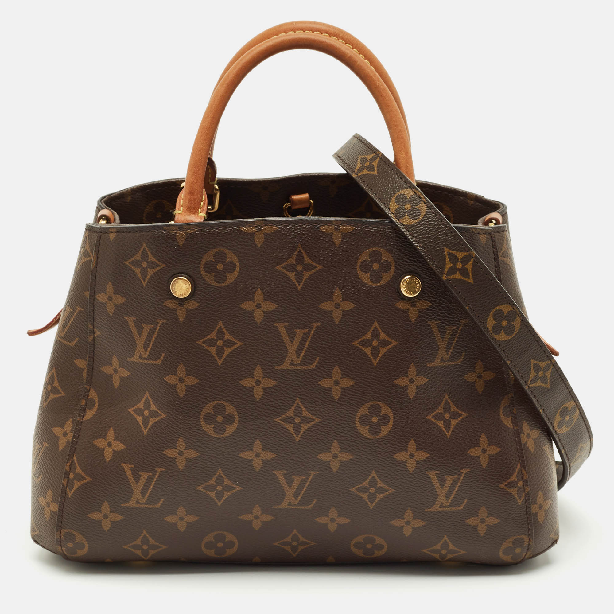 

Louis Vuitton Monogram Canvas and Leather Montaigne BB Bag, Brown