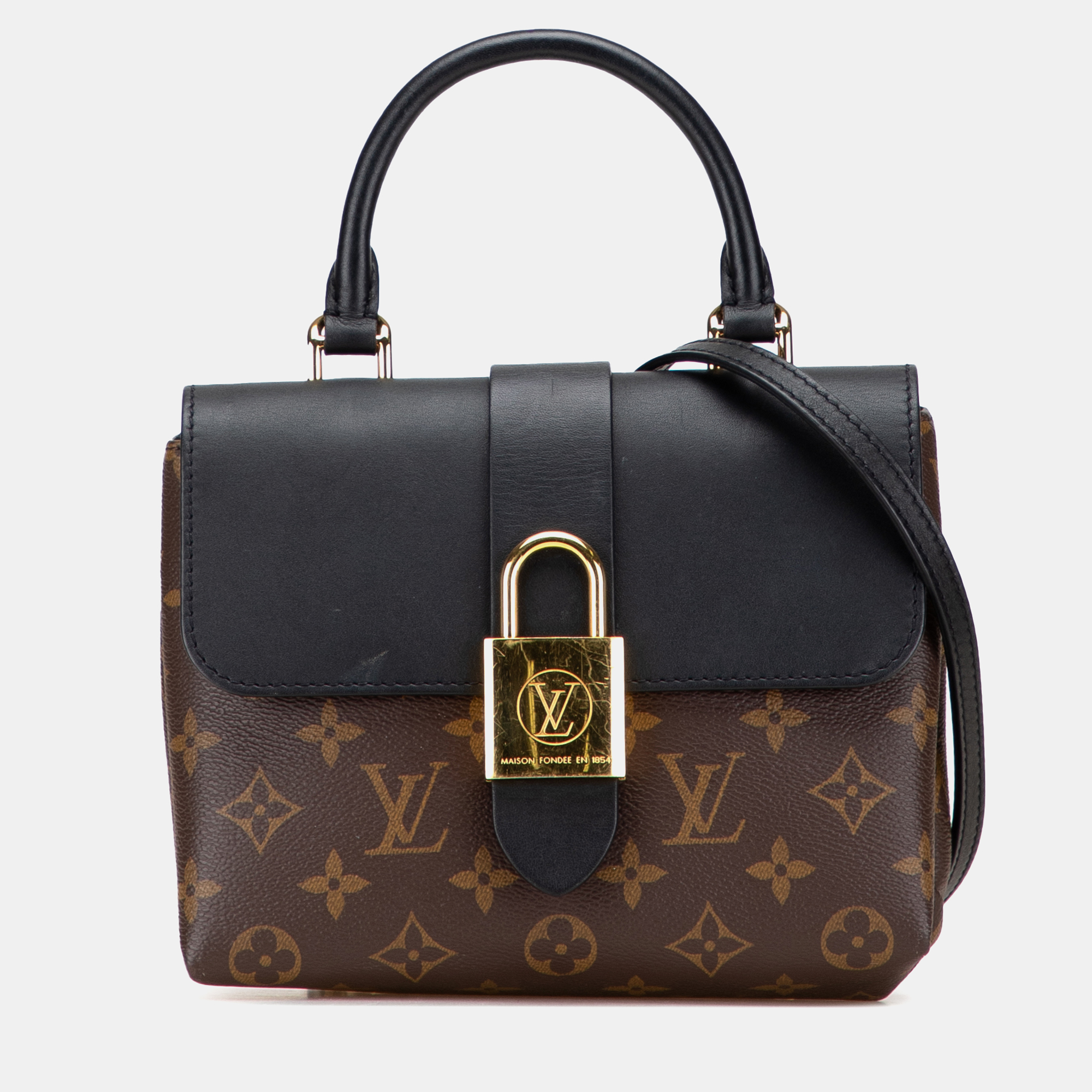 

Louis Vuitton Black Brown Monogram Locky BB