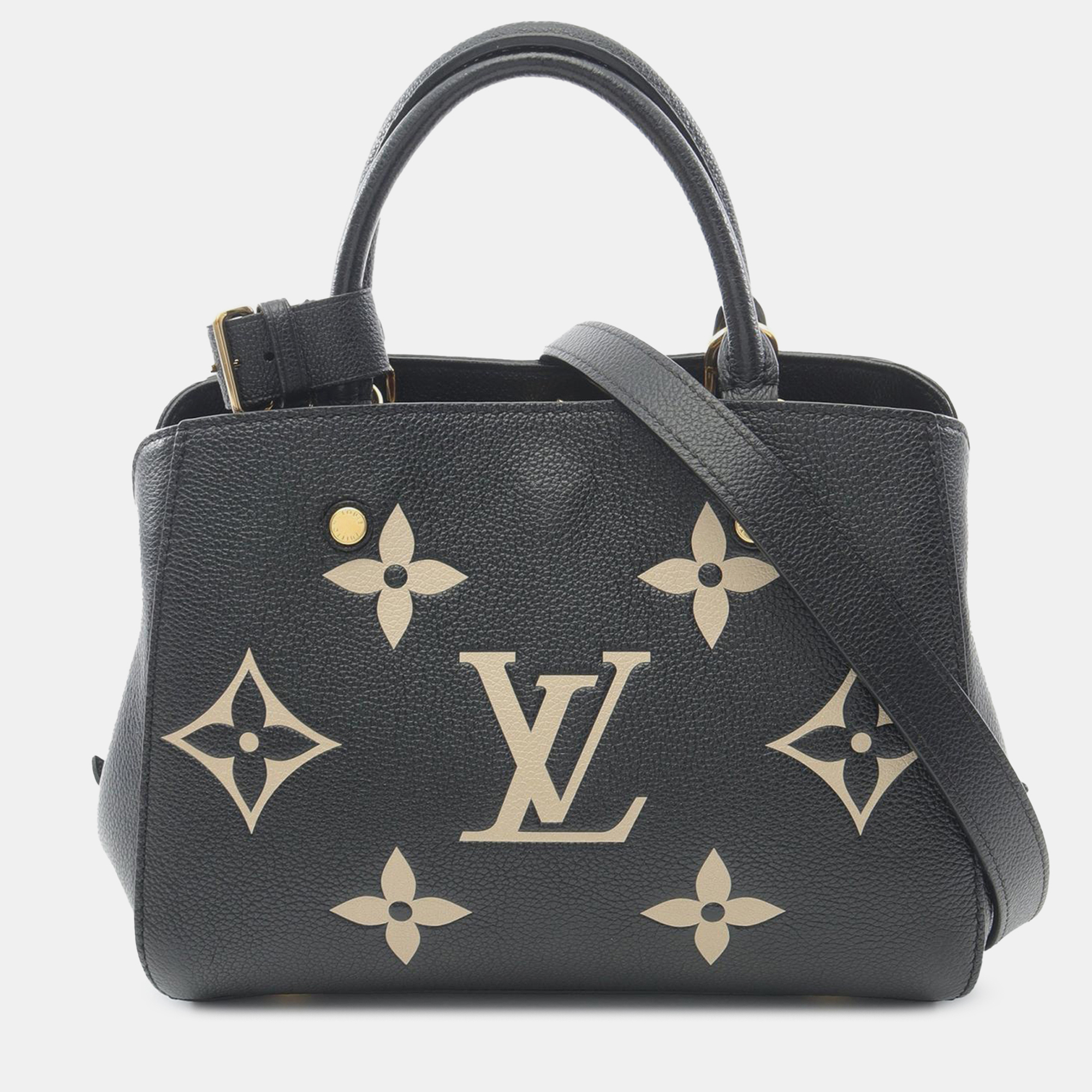 

Louis Vuitton Black Louis Vuitton Bicolor Monogram Empreinte Giant Montaigne BB