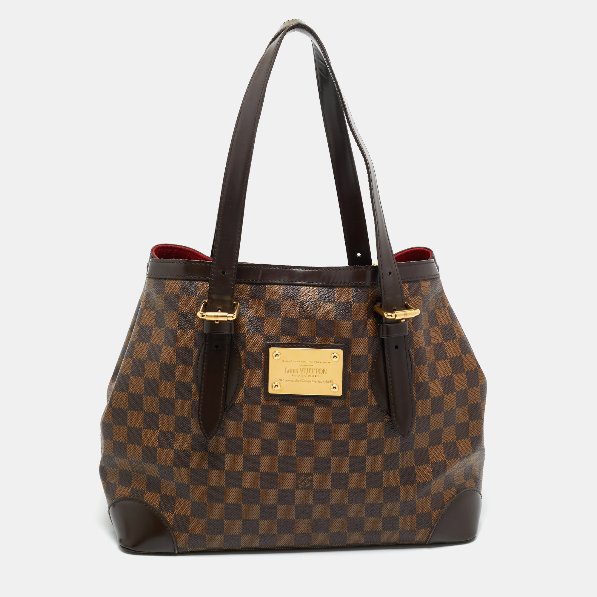 

Louis Vuitton Damier Ebene Canvas Hampstead MM Bag, Brown