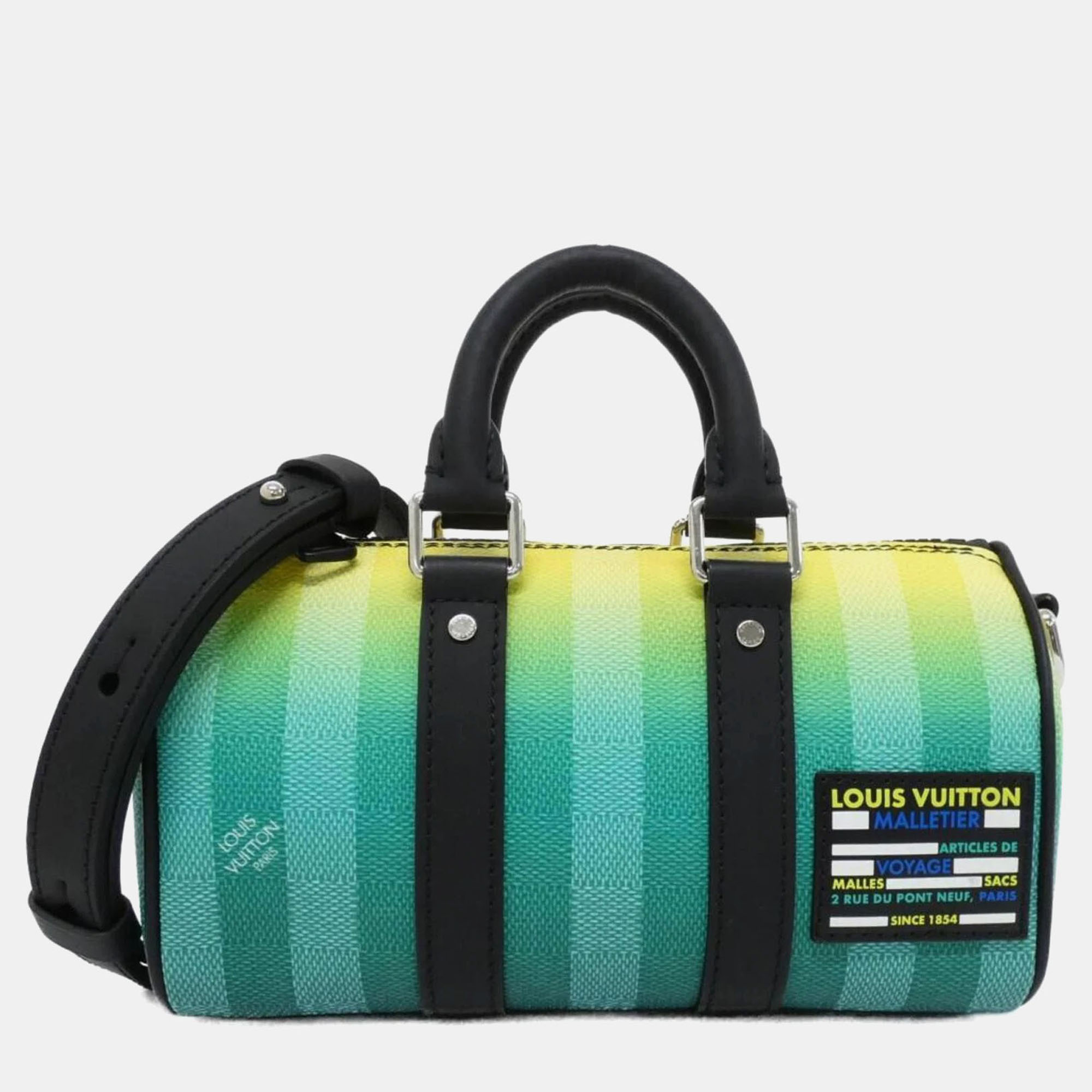 

Louis Vuitton Day Break Keepall  Damier Stripe Canvas Boston Bag, Green