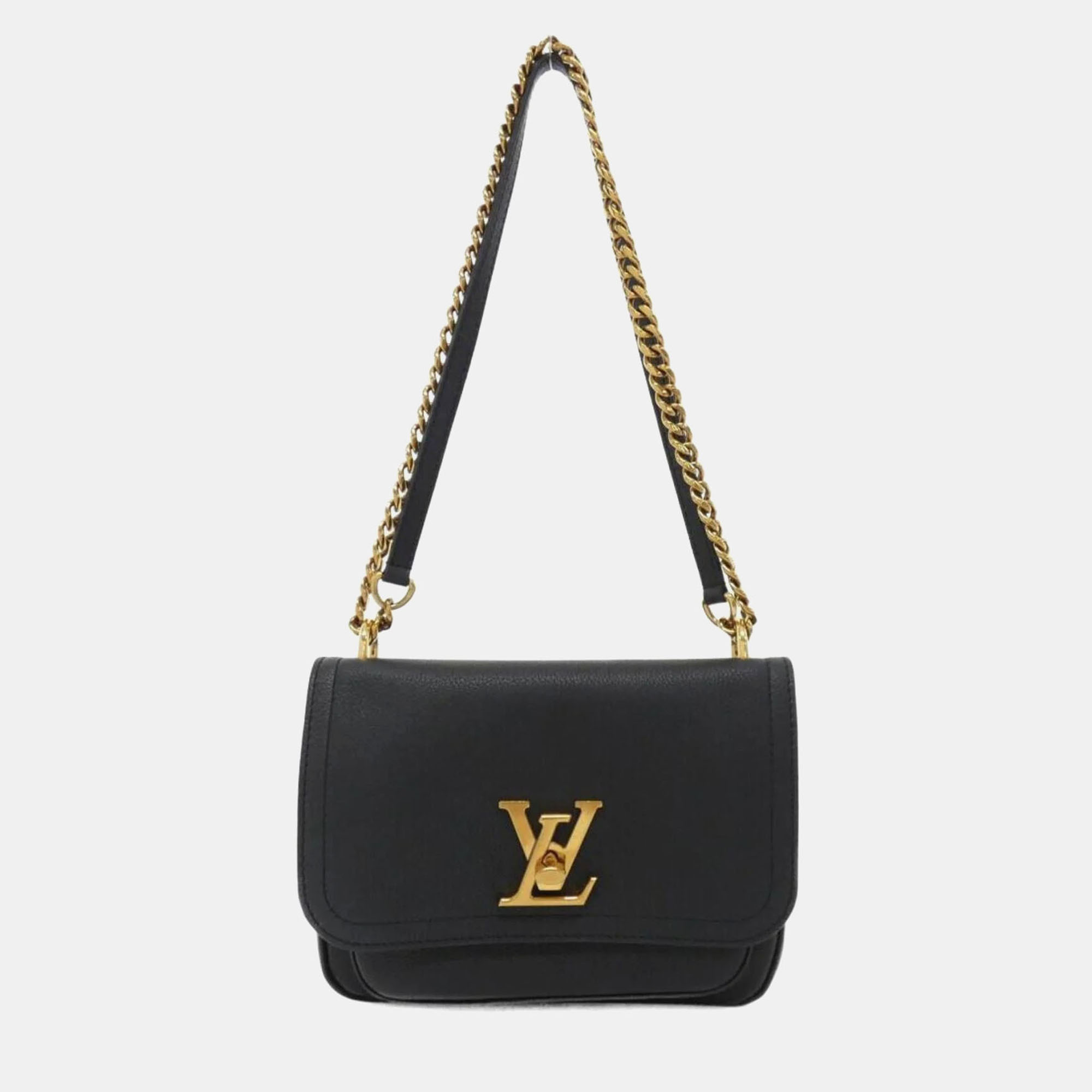 Pre-owned Louis Vuitton Lockme Chain Bag In Black