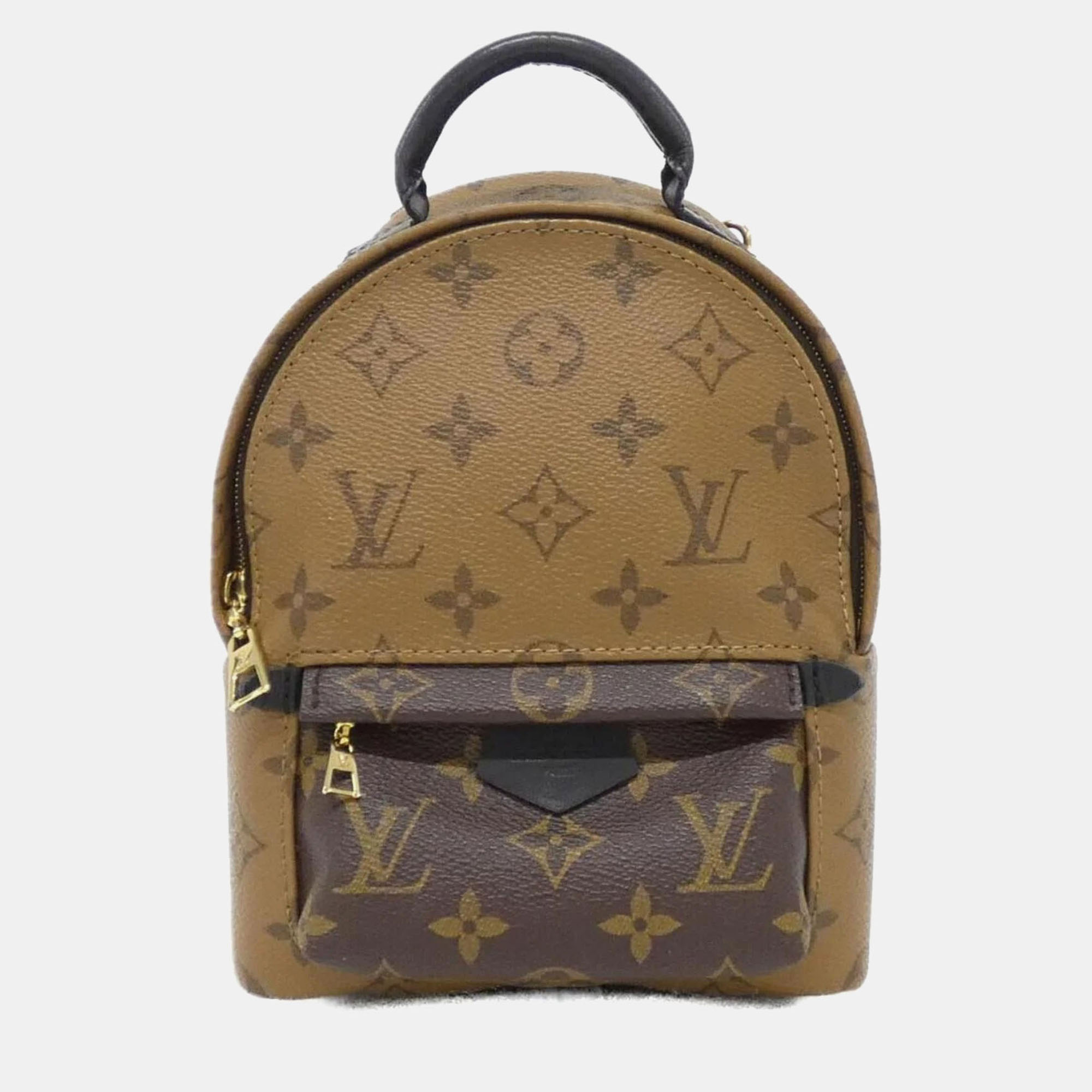 

Louis Vuitton Monogram Reverse Palm Springs Backpack Mini, Brown
