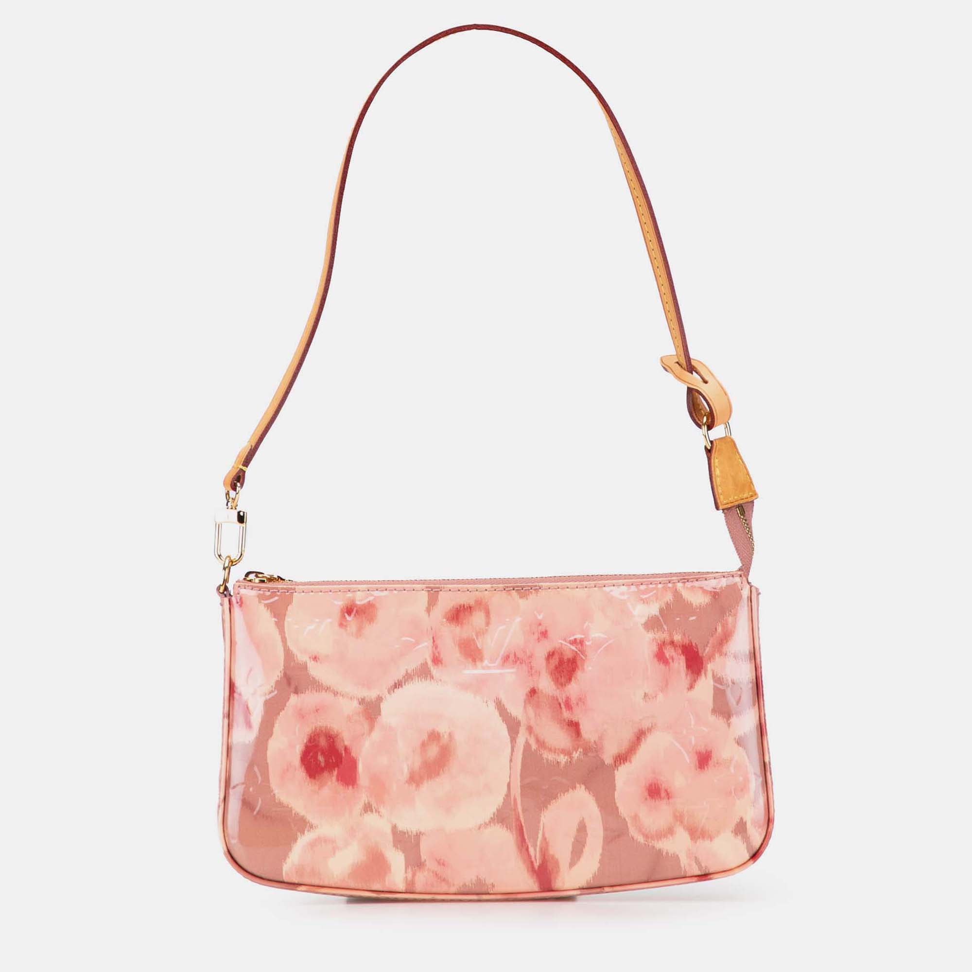 

Louis Vuitton Pink Monogram Vernis Ikat Pochette Accessoires