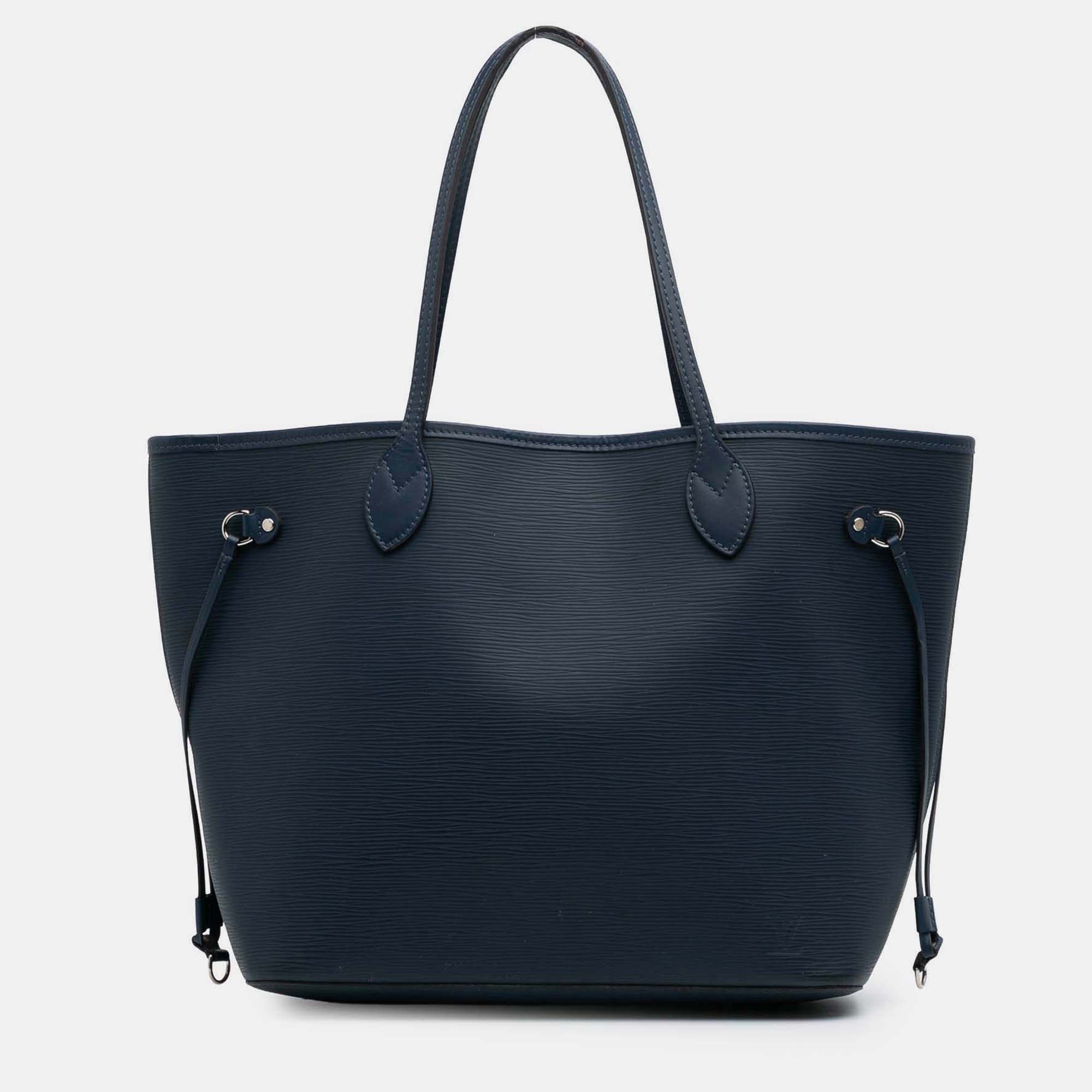 

Louis Vuitton Blue Epi Neverfull MM