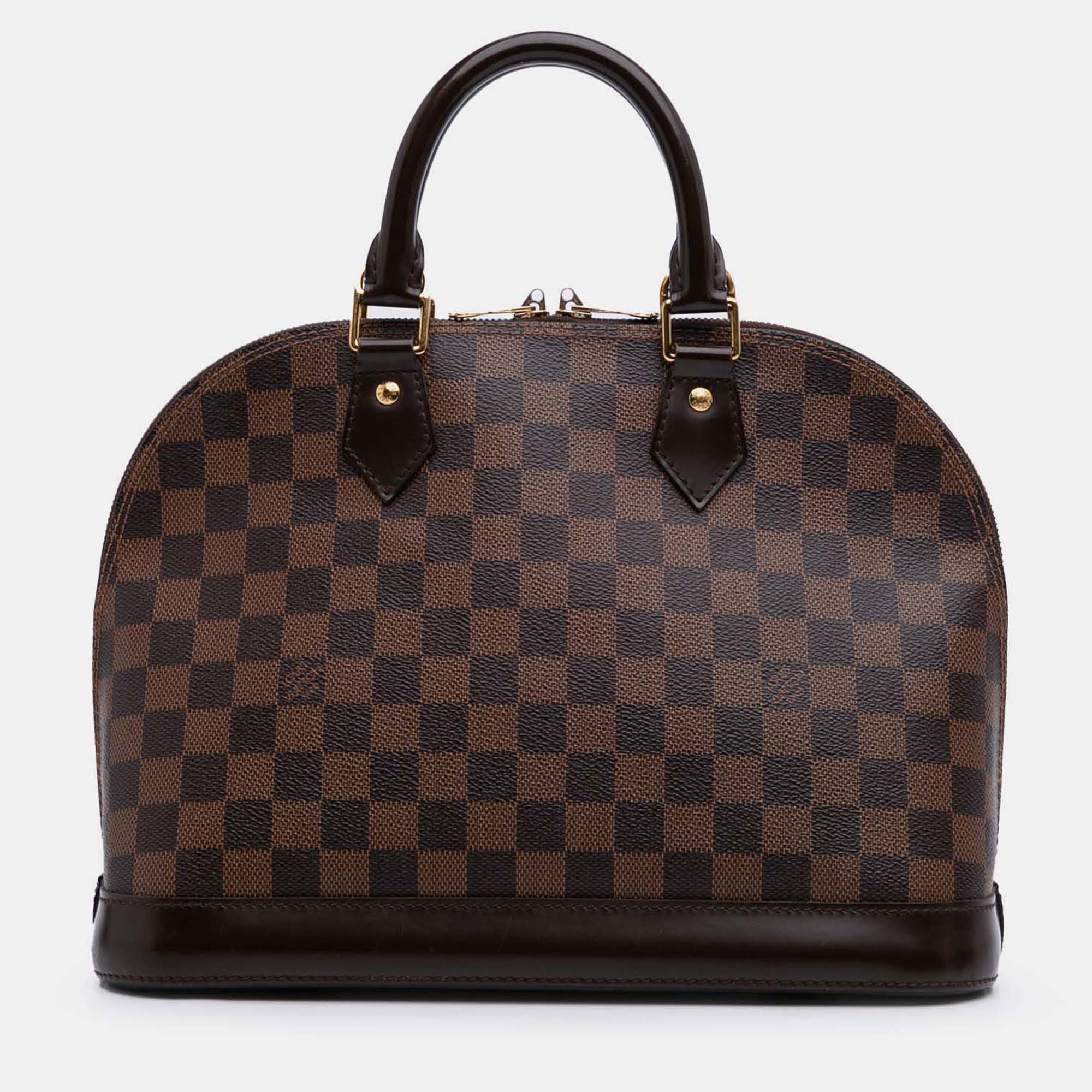 

Louis Vuitton Brown Damier Ebene Alma PM