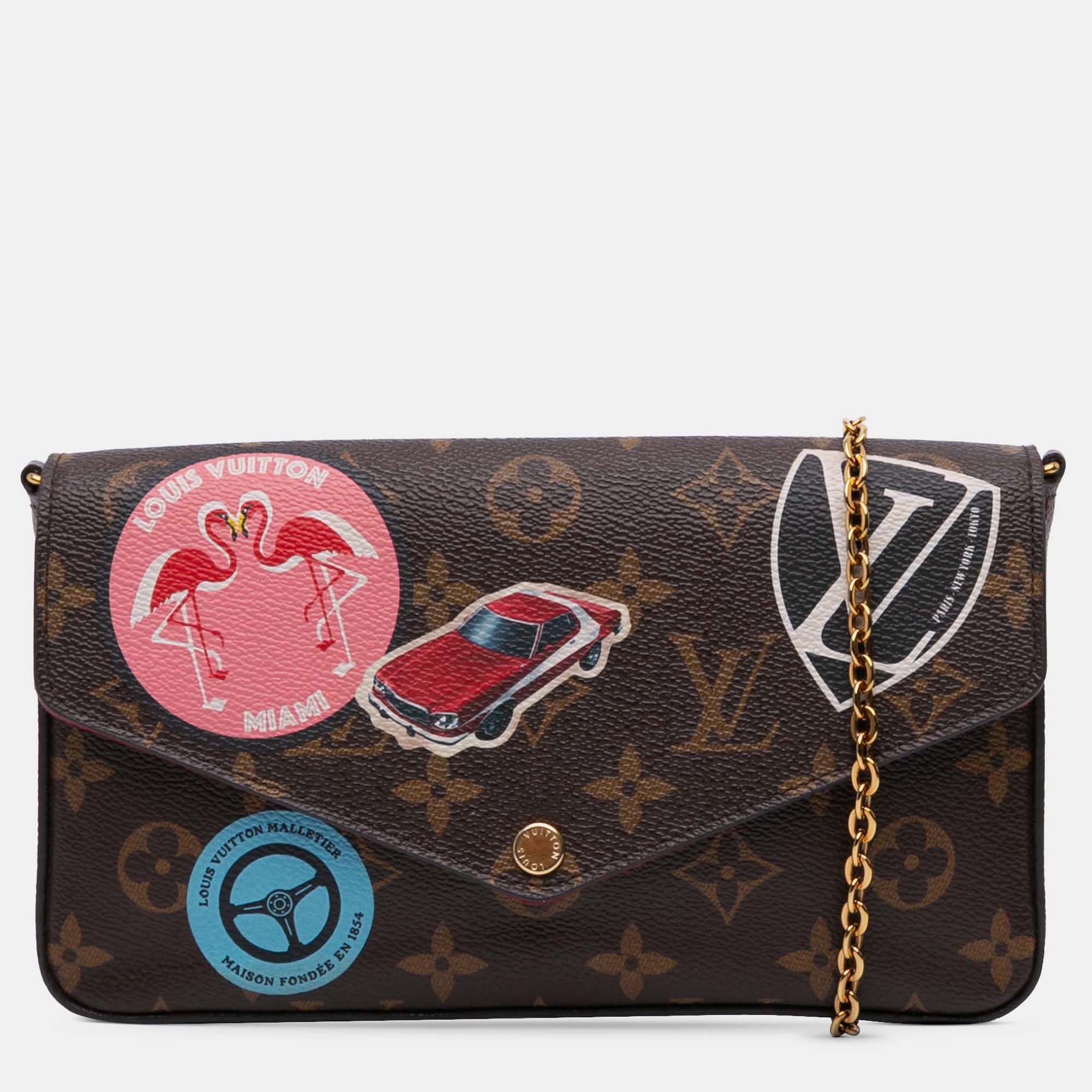

Louis Vuitton Brown Monogram World Tour Pochette Felicie